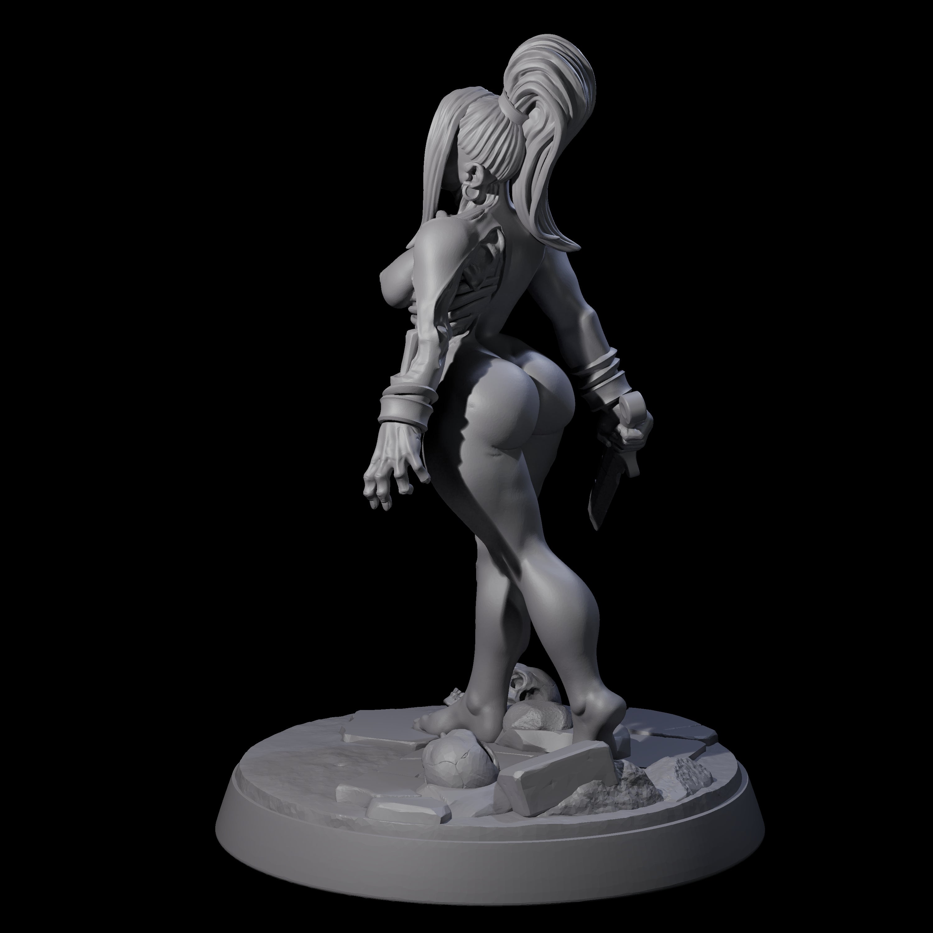 Stitched Up Zombie Necromancer Pinup Miniature for Dungeons and Dragons, Pathfinder or other TTRPGs