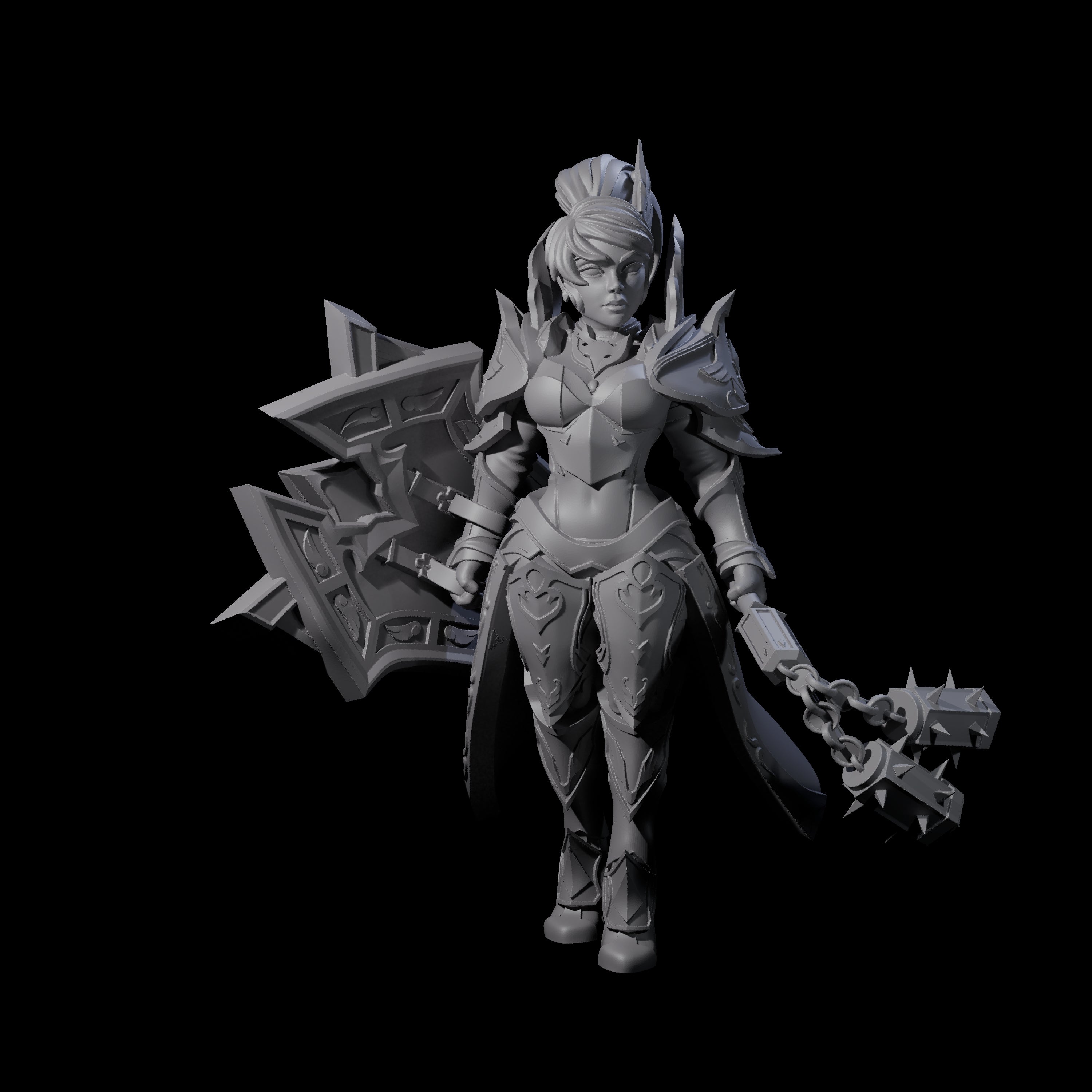 Stoic Dragon Guard Champion Miniature for Dungeons and Dragons, Pathfinder or other TTRPGs