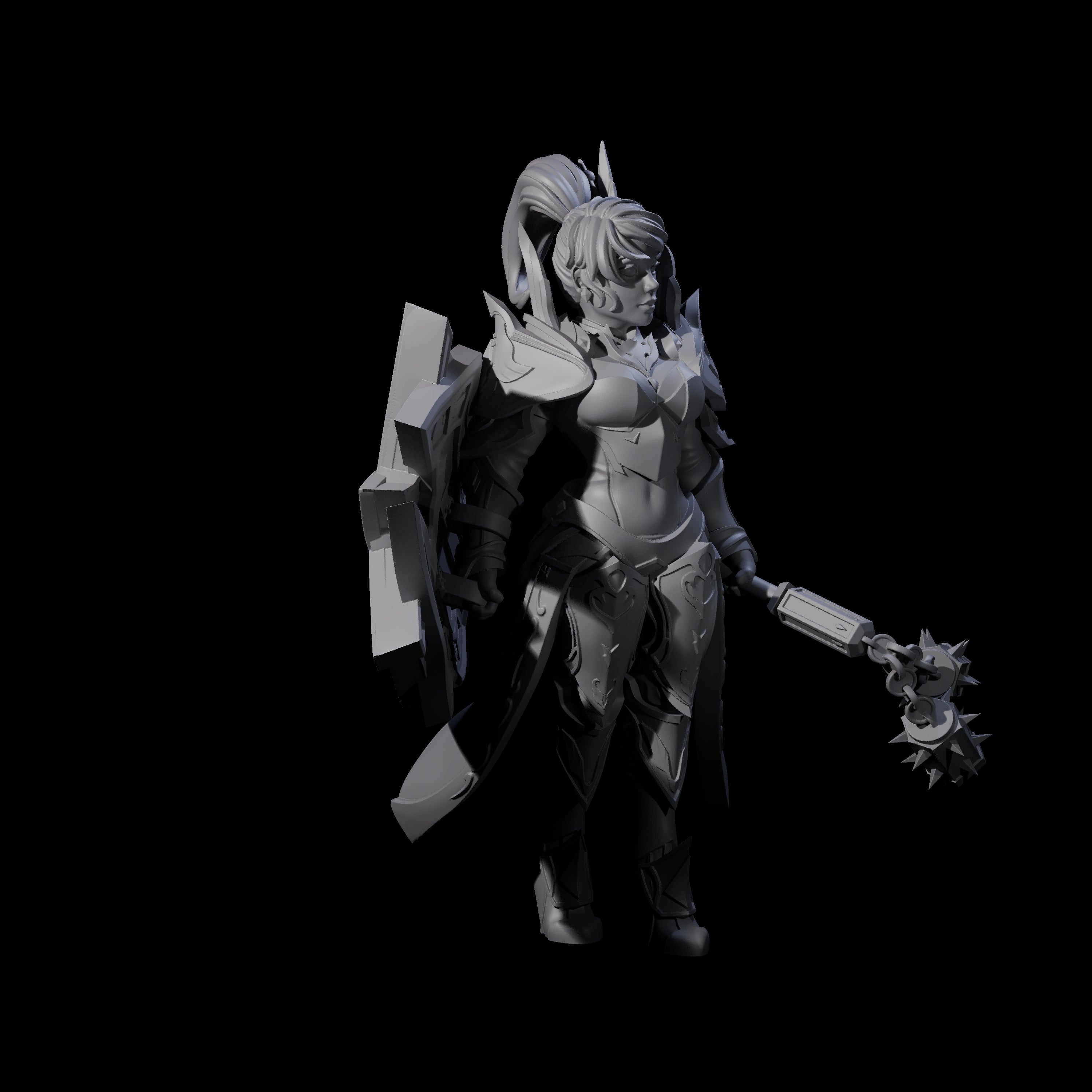 Stoic Dragon Guard Champion Miniature for Dungeons and Dragons, Pathfinder or other TTRPGs