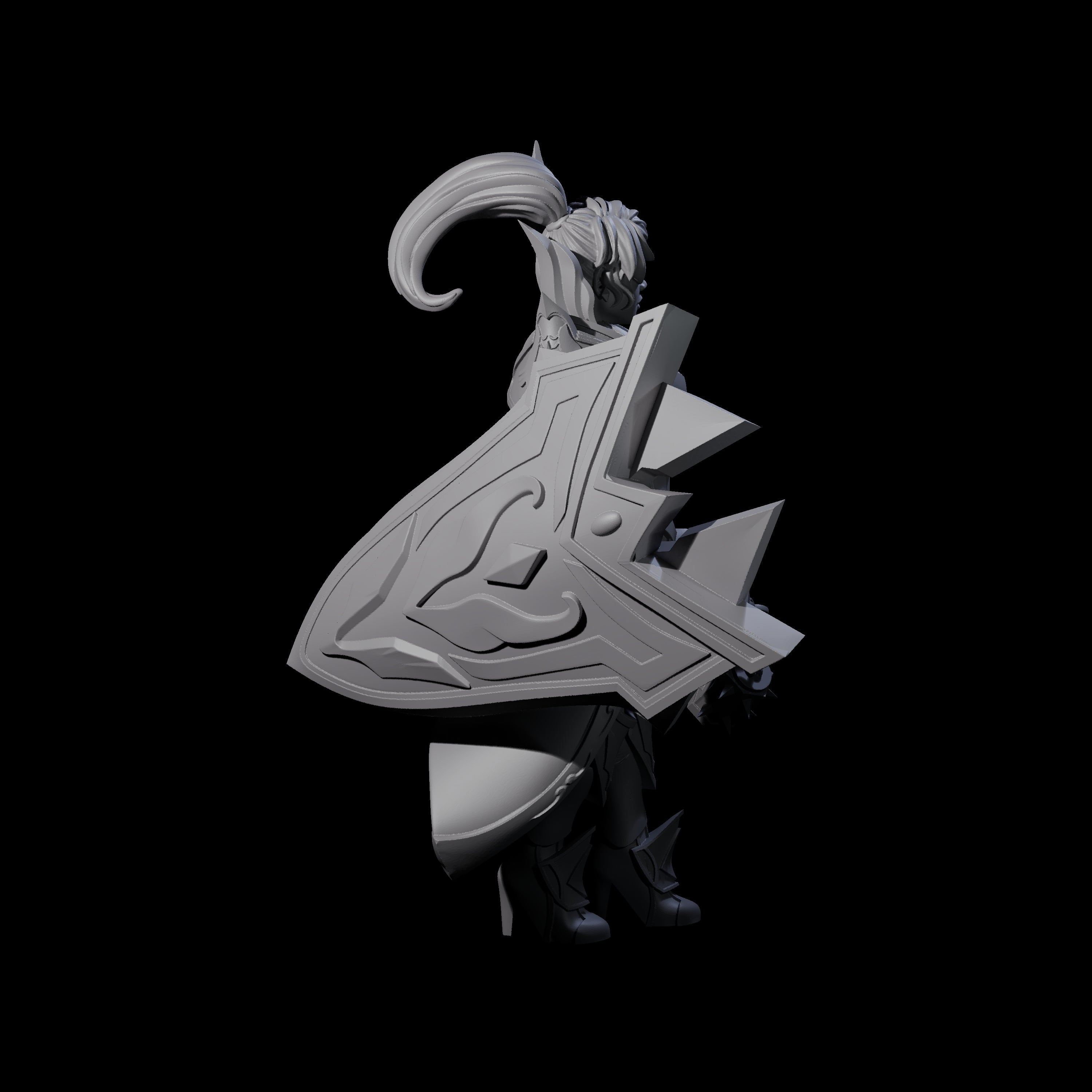 Stoic Dragon Guard Champion Miniature for Dungeons and Dragons, Pathfinder or other TTRPGs