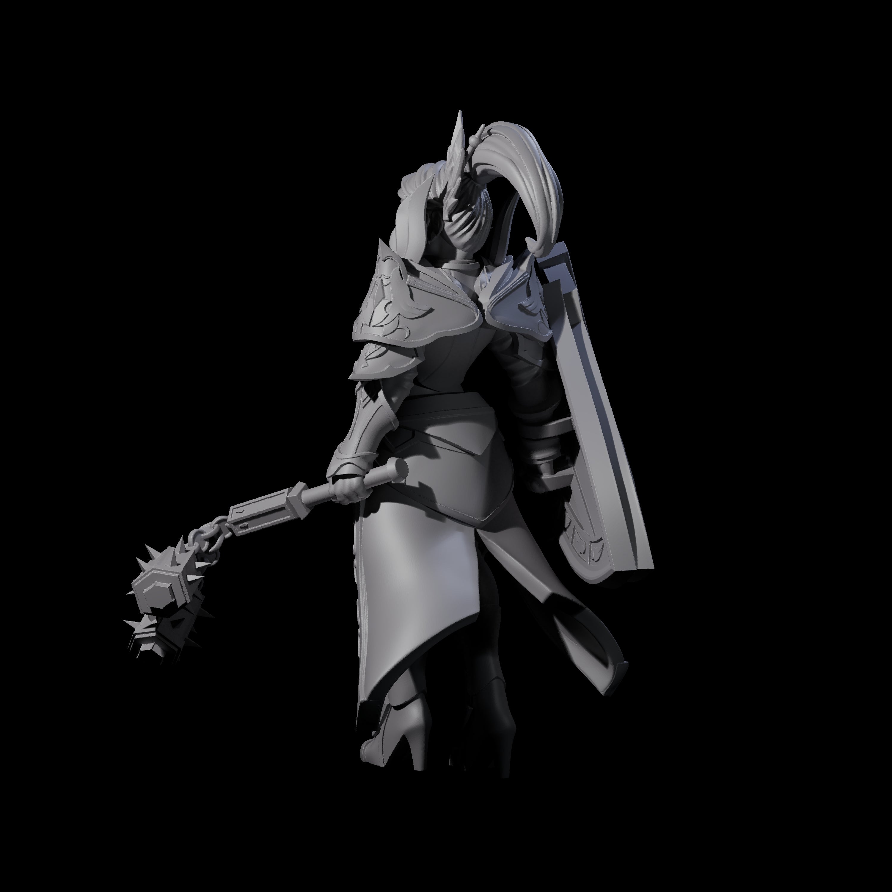 Stoic Dragon Guard Champion Miniature for Dungeons and Dragons, Pathfinder or other TTRPGs