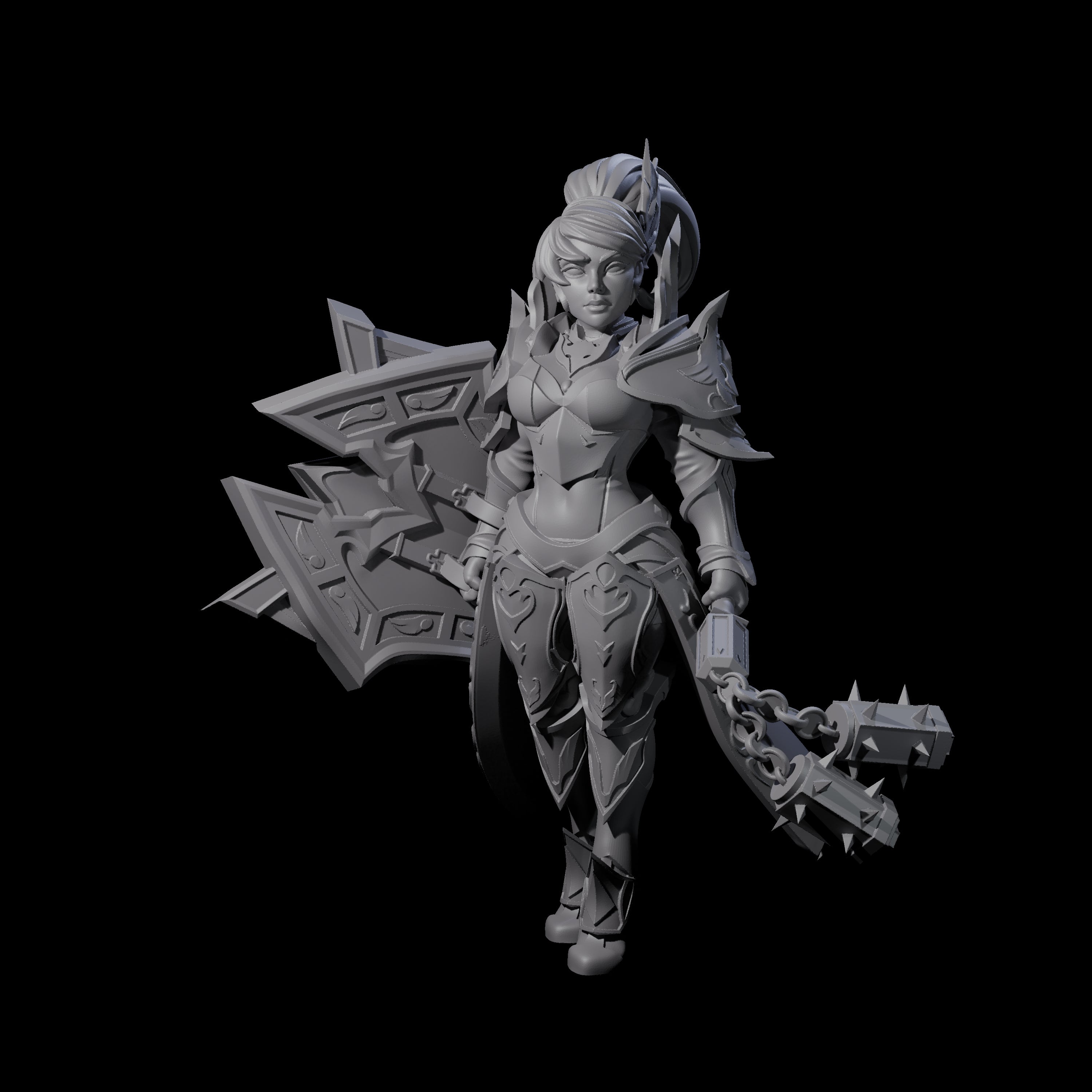 Stoic Dragon Guard Champion Miniature for Dungeons and Dragons, Pathfinder or other TTRPGs
