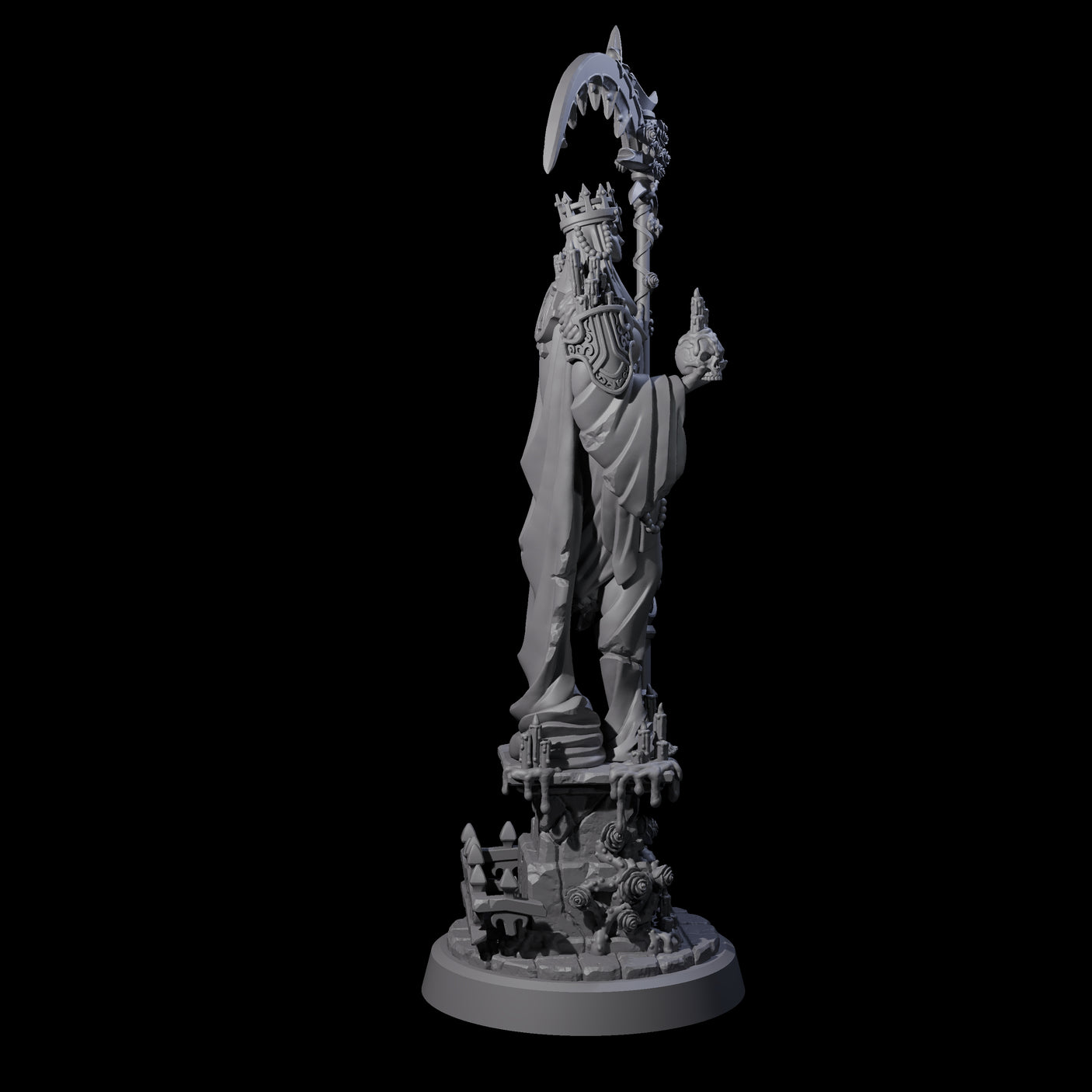 Stoic Lich Necromancer Miniature for Dungeons and Dragons, Pathfinder or other TTRPGs