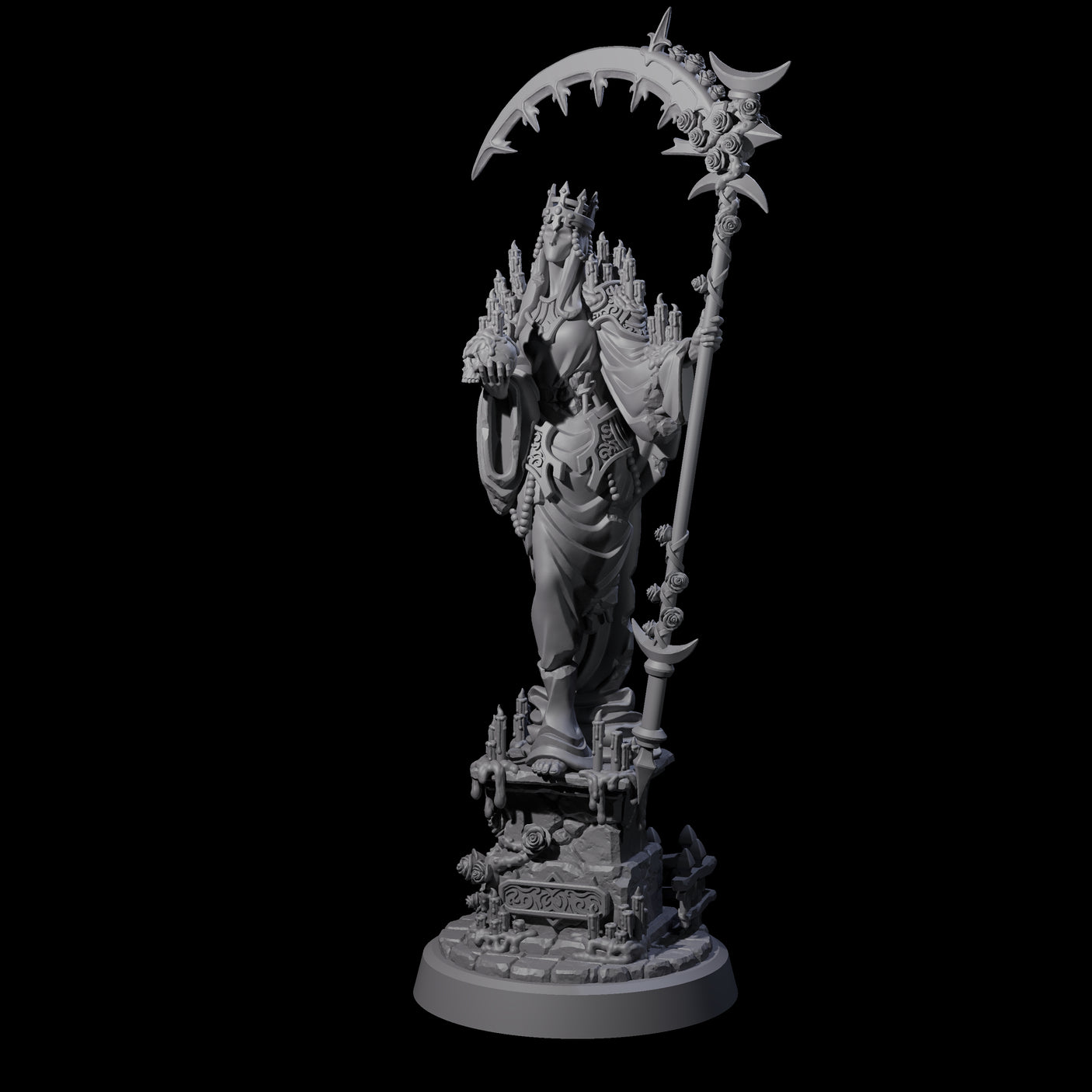 Stoic Lich Necromancer Miniature for Dungeons and Dragons, Pathfinder or other TTRPGs