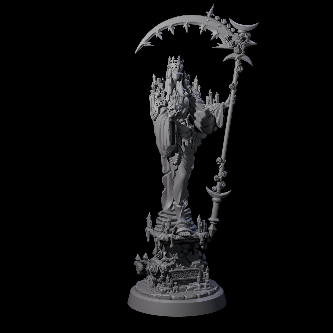 Stoic Lich Necromancer Miniature for Dungeons and Dragons, Pathfinder or other TTRPGs