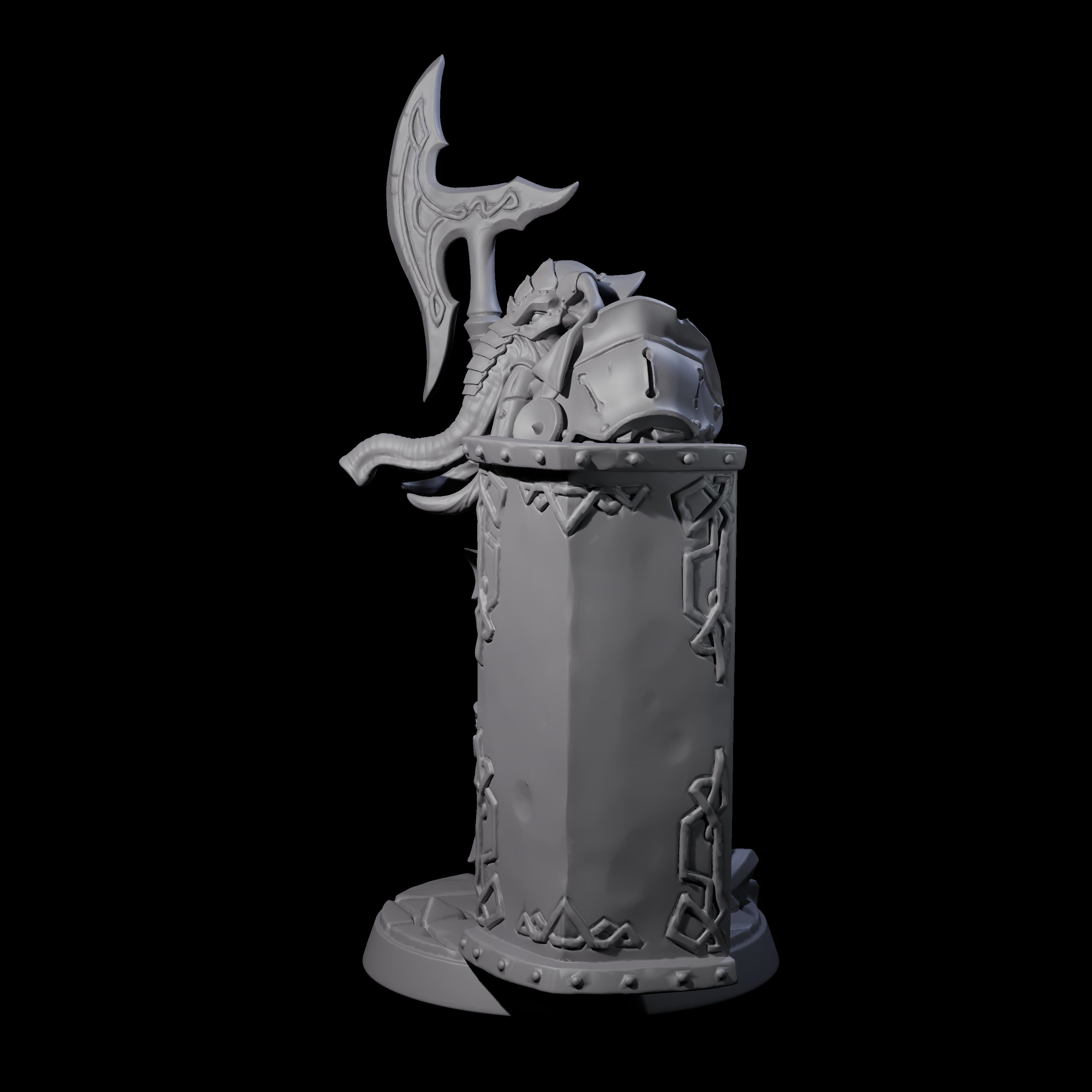 Stoic Loxodon Guard A Miniature for Dungeons and Dragons, Pathfinder or other TTRPGs