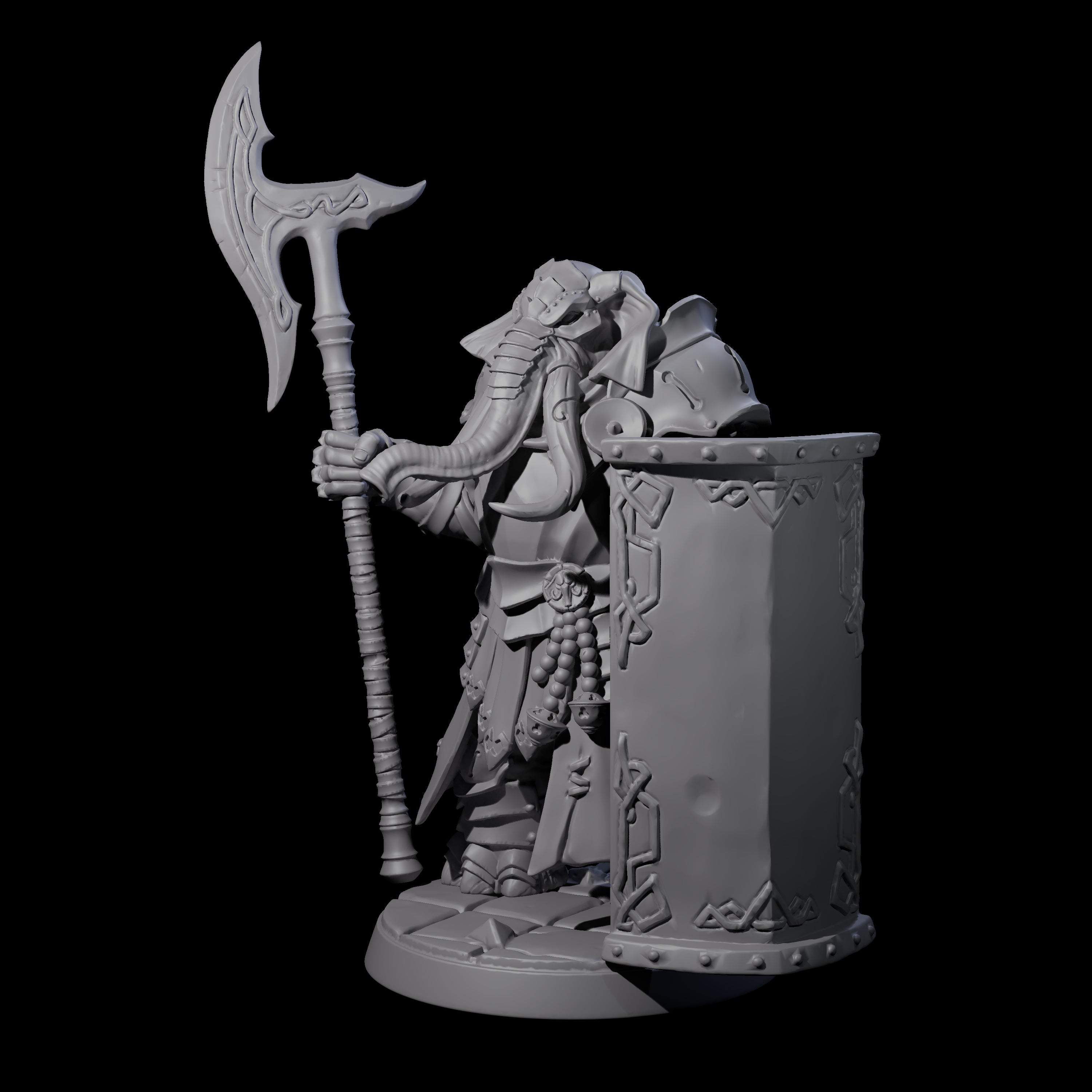 Stoic Loxodon Guard A Miniature for Dungeons and Dragons, Pathfinder or other TTRPGs