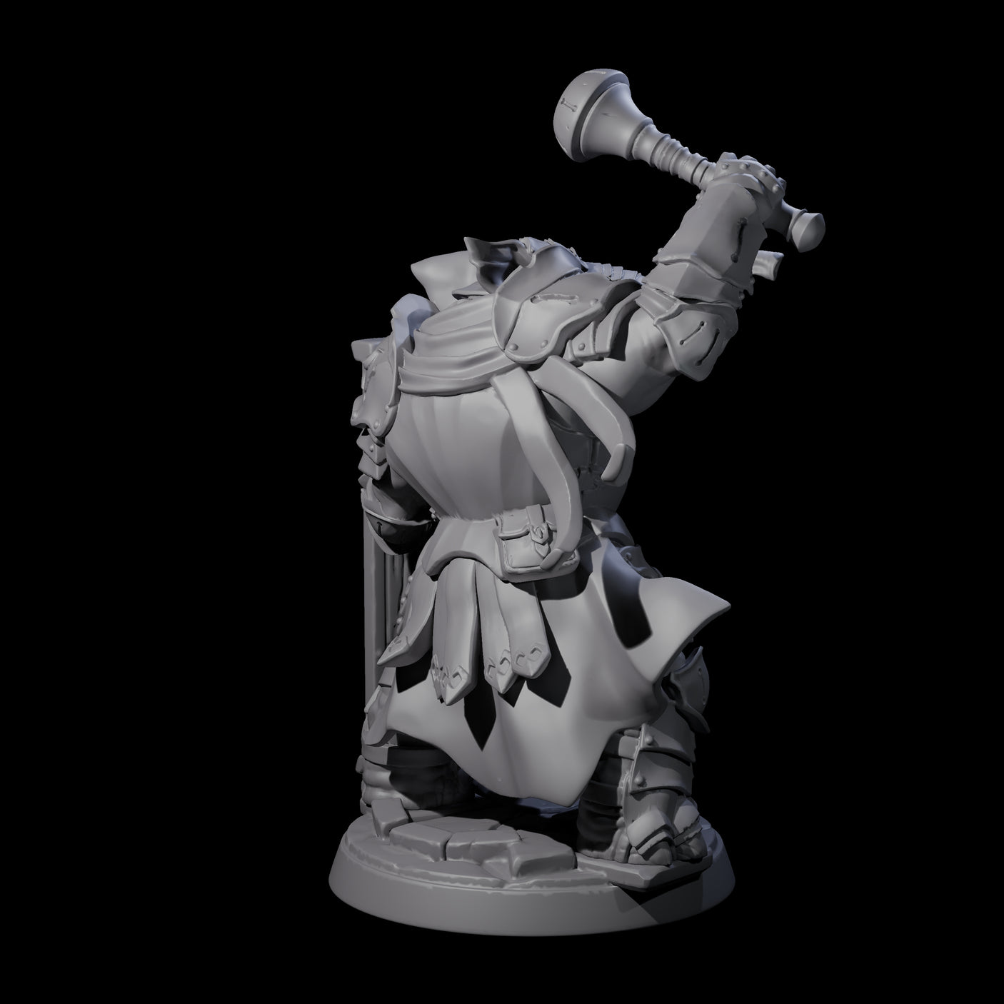 Stoic Loxodon Guard B Miniature for Dungeons and Dragons, Pathfinder or other TTRPGs