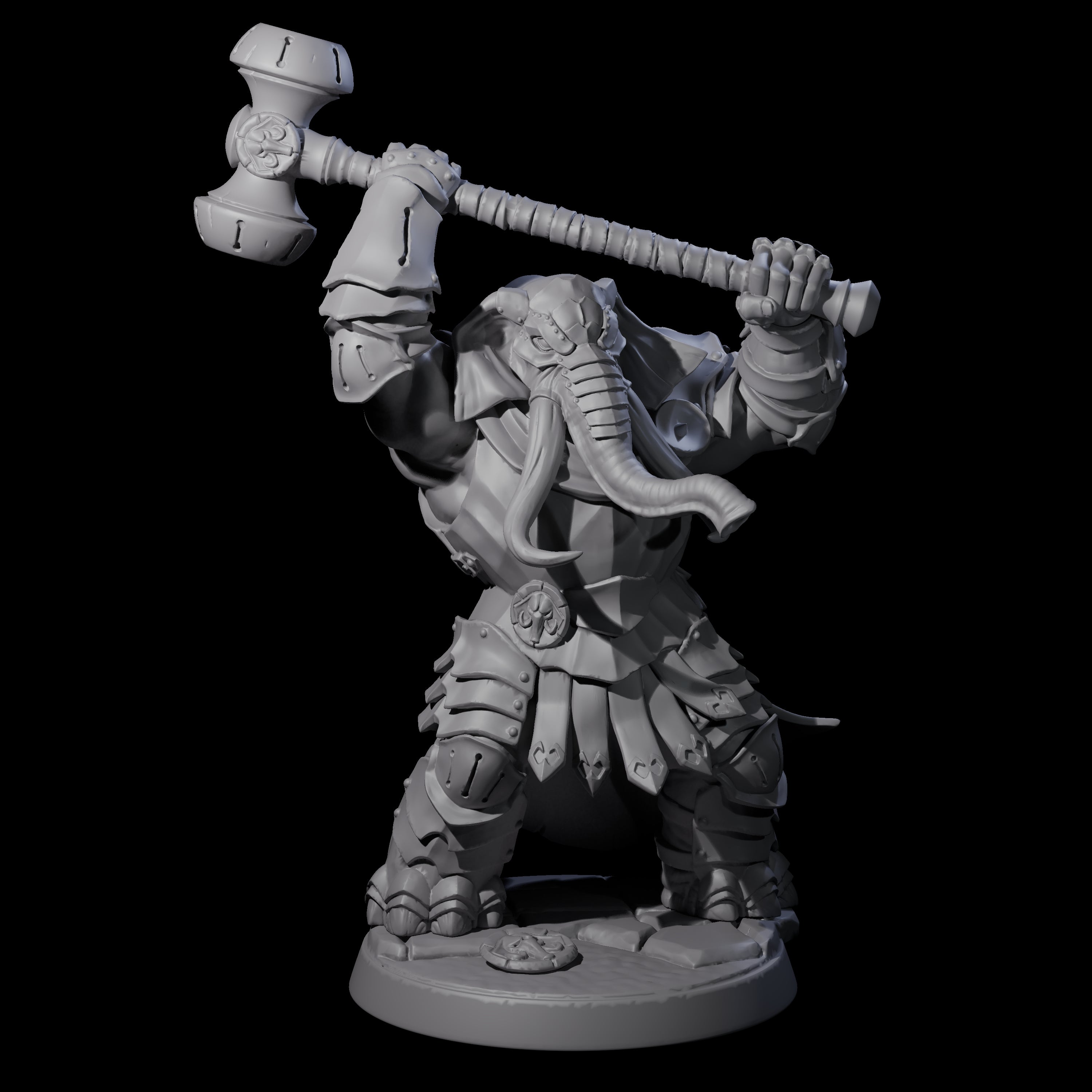 Stoic Loxodon Guard C Miniature for Dungeons and Dragons, Pathfinder or other TTRPGs