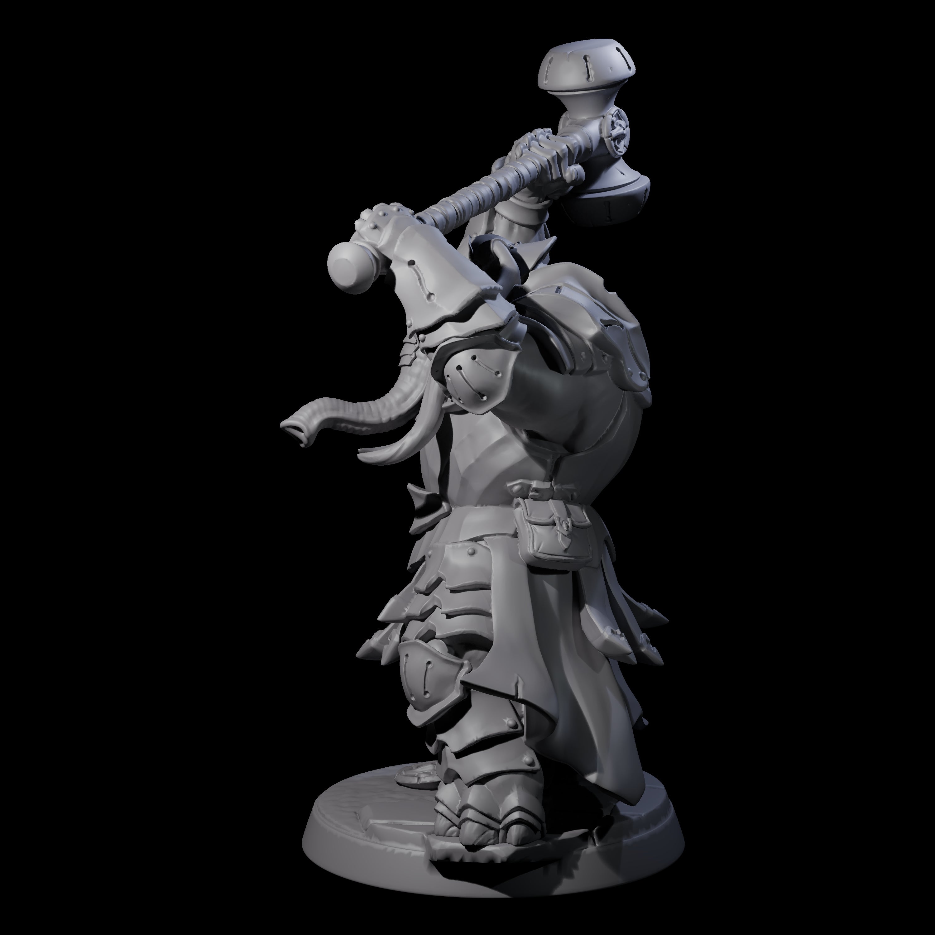 Stoic Loxodon Guard C Miniature for Dungeons and Dragons, Pathfinder or other TTRPGs