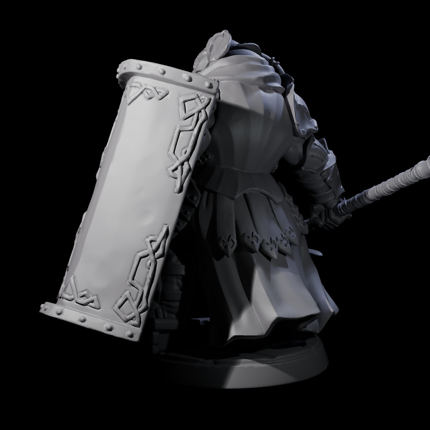 Stoic Loxodon Guard D Miniature for Dungeons and Dragons, Pathfinder or other TTRPGs