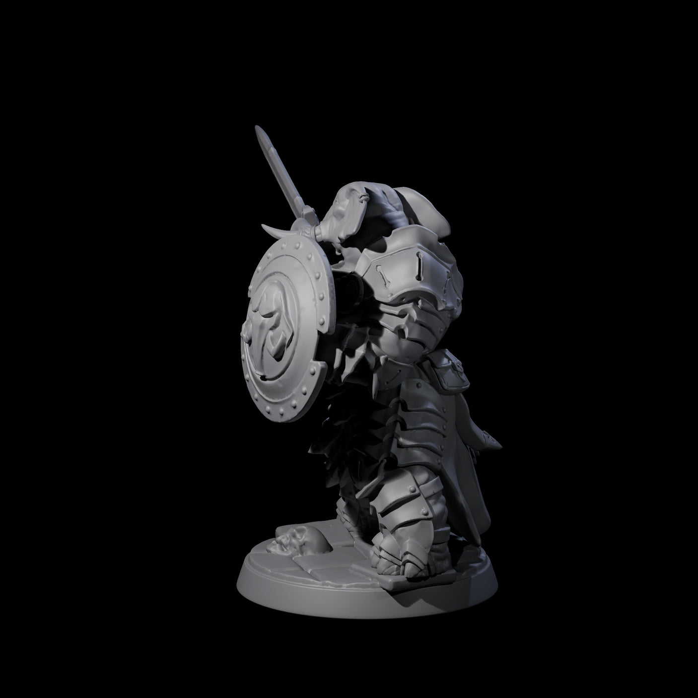 Stoic Loxodon Guard E Miniature for Dungeons and Dragons, Pathfinder or other TTRPGs
