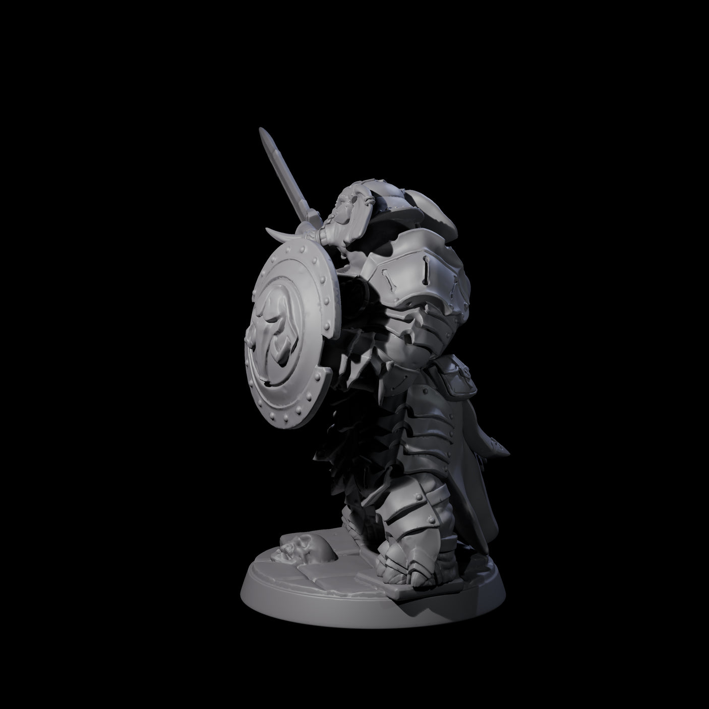 Stoic Loxodon Guard E Miniature for Dungeons and Dragons, Pathfinder or other TTRPGs