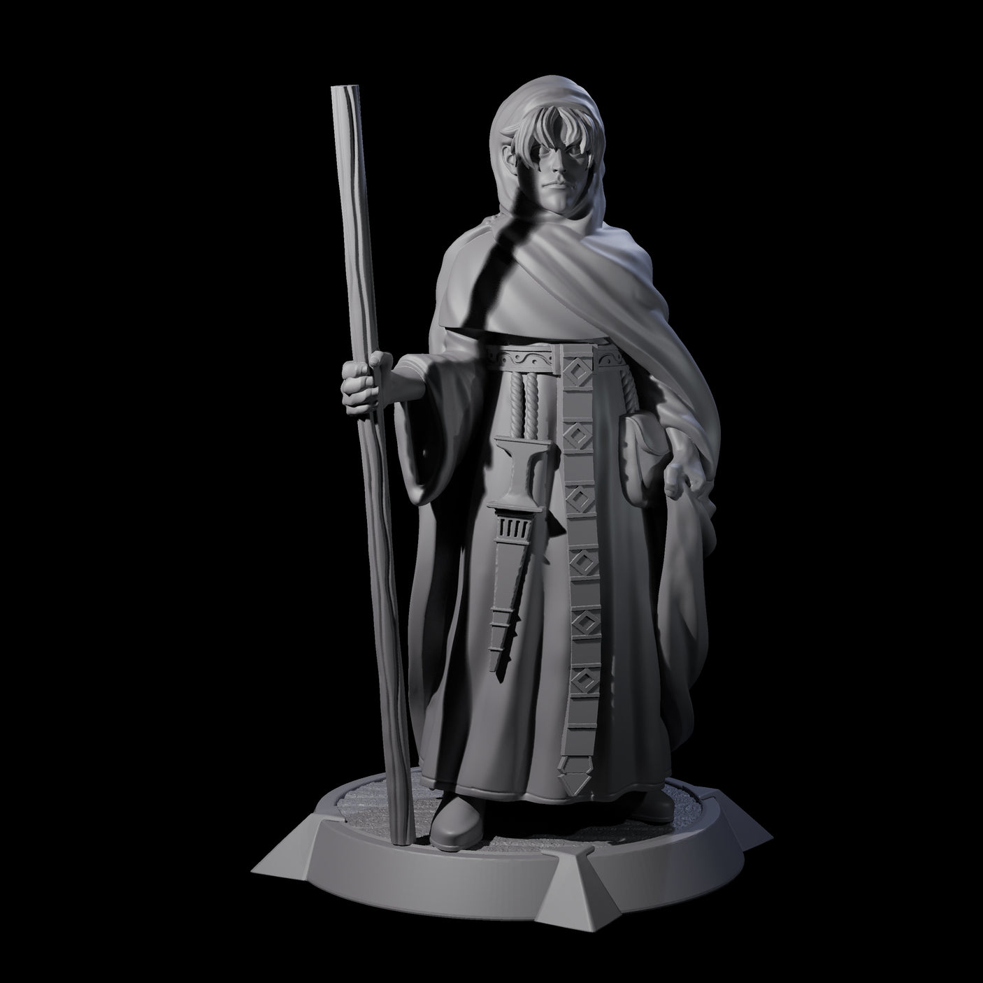 Stoic Wise Man Miniature for Dungeons and Dragons, Pathfinder or other TTRPGs
