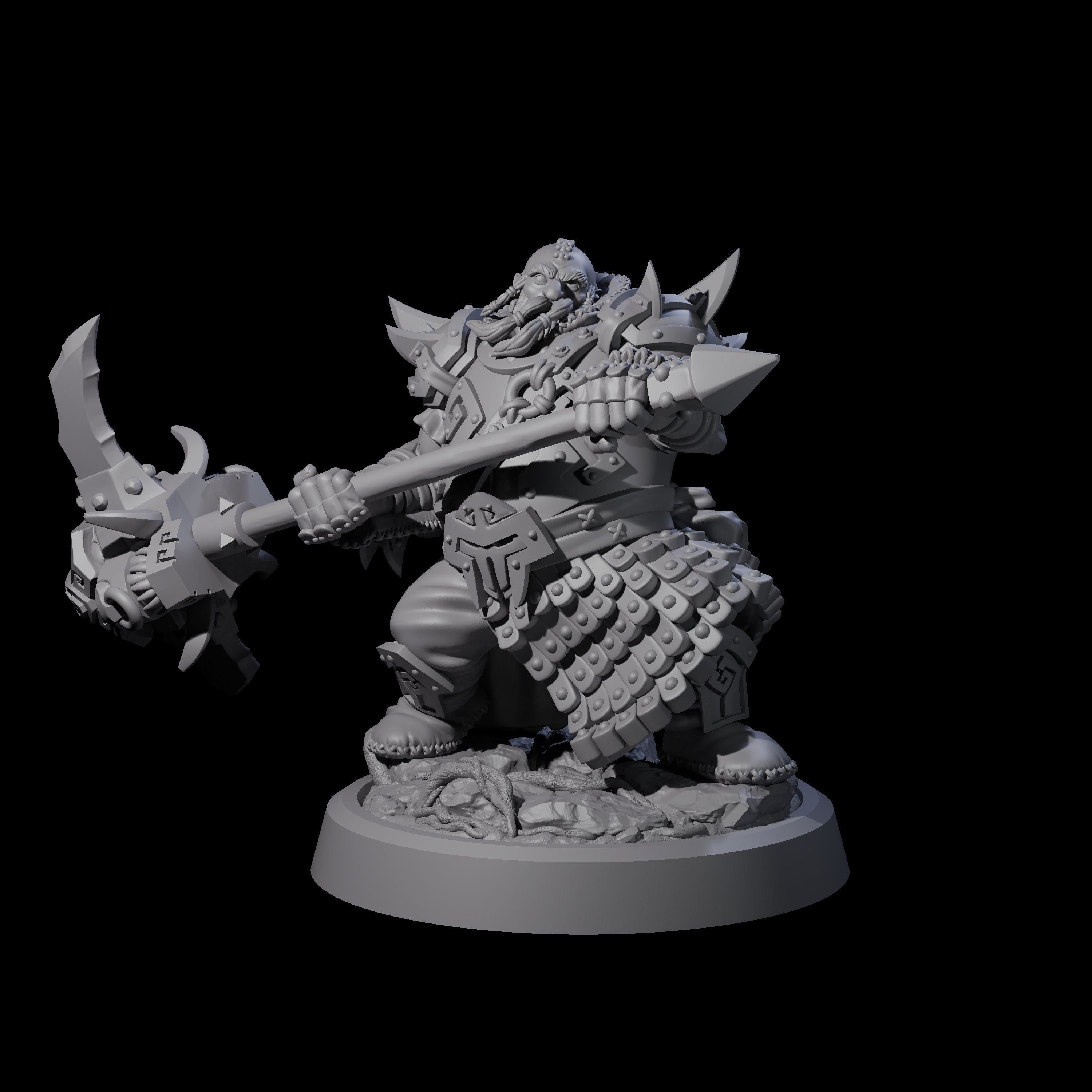 Stomping Dwarf Hammer Fighter Miniature for Dungeons and Dragons, Pathfinder or other TTRPGs
