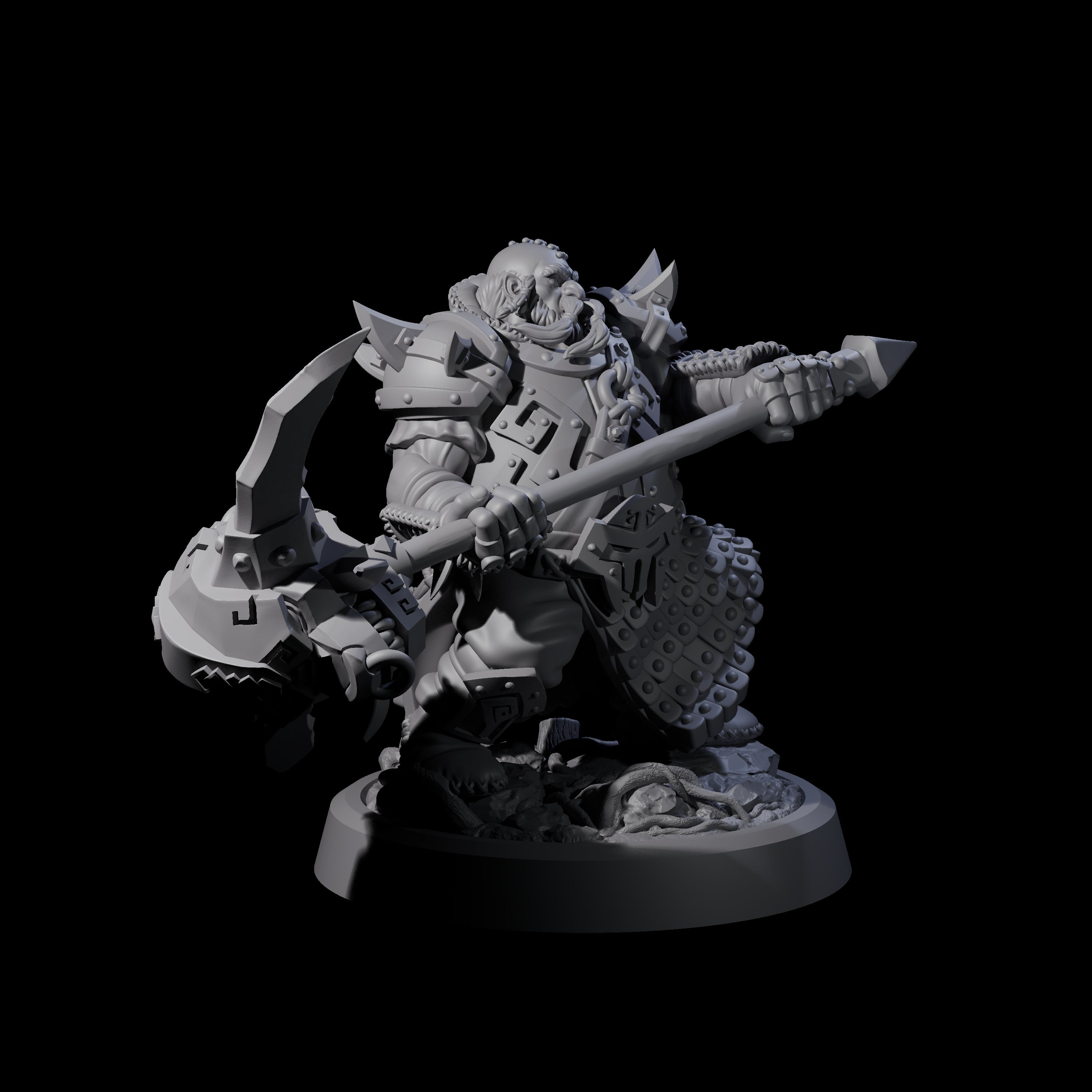 Stomping Dwarf Hammer Fighter Miniature for Dungeons and Dragons, Pathfinder or other TTRPGs