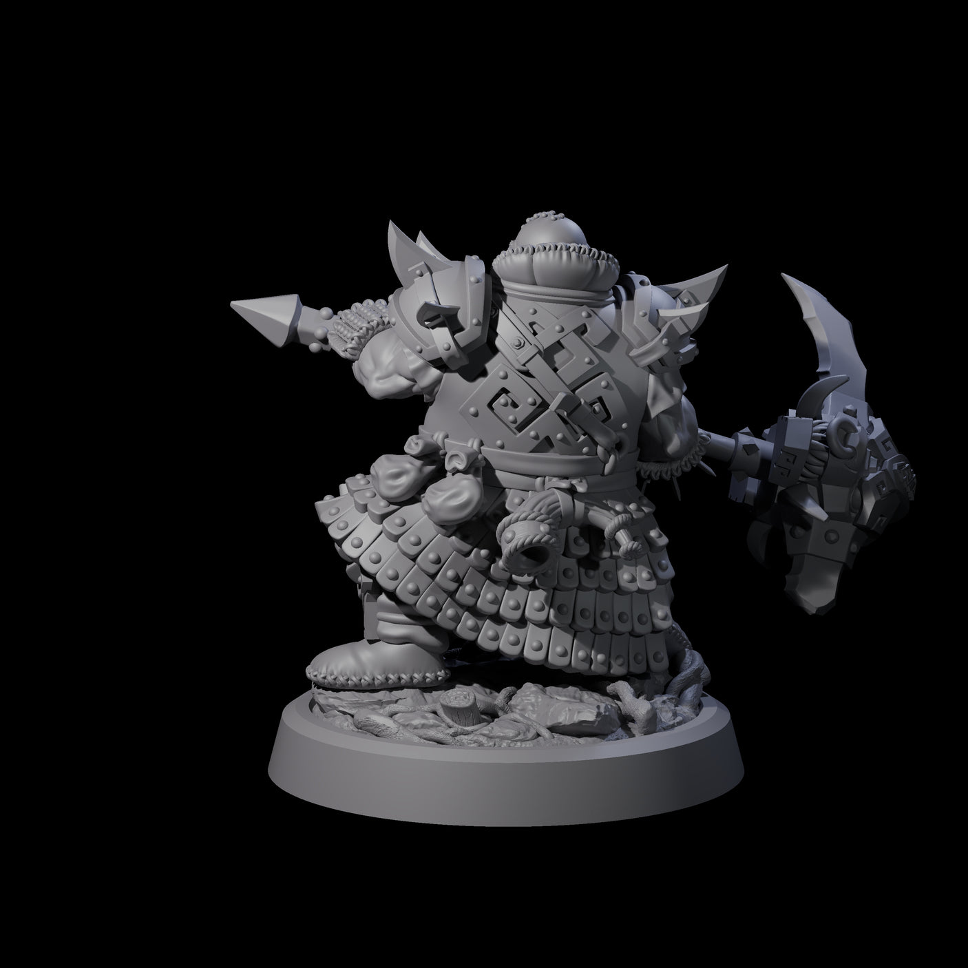 Stomping Dwarf Hammer Fighter Miniature for Dungeons and Dragons, Pathfinder or other TTRPGs