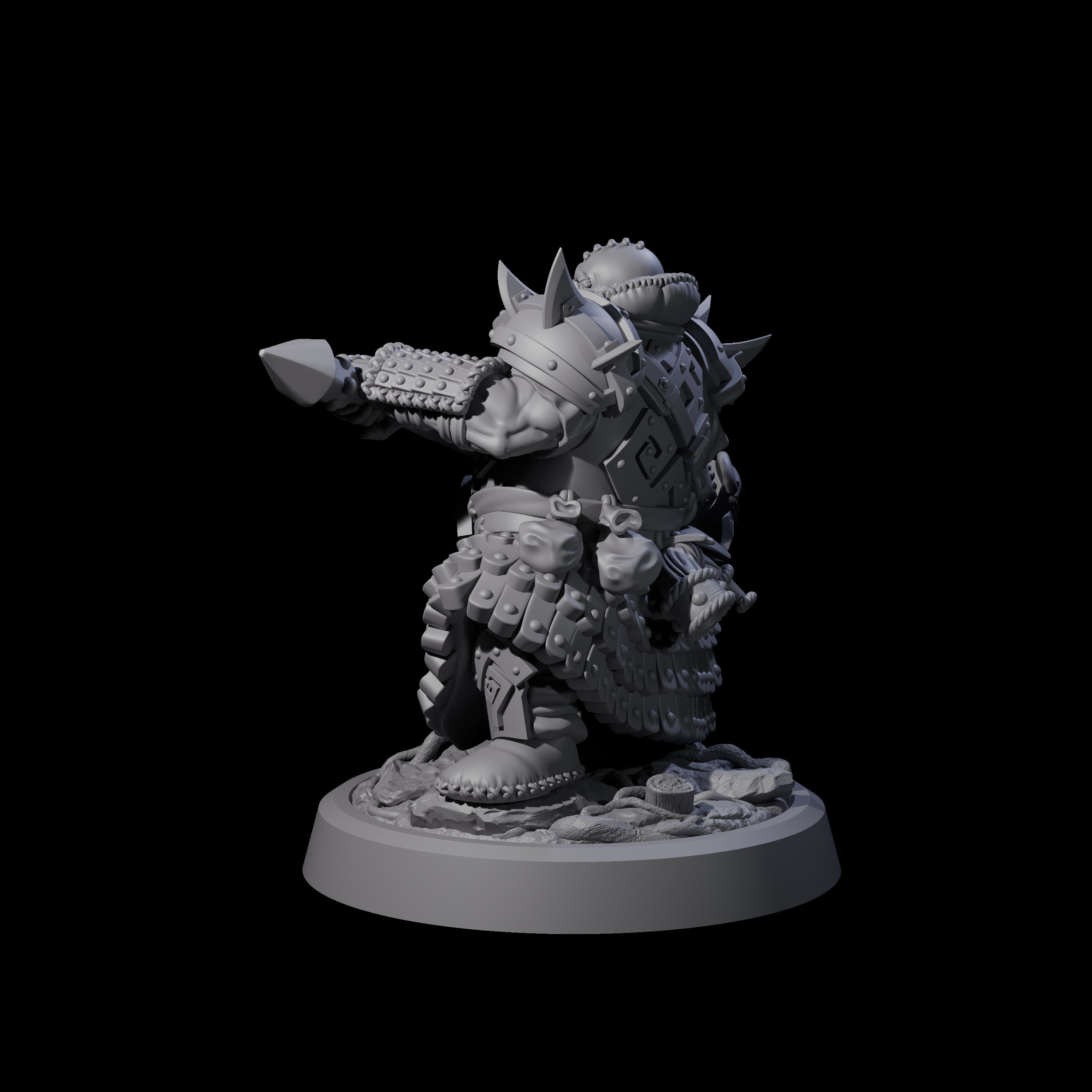 Stomping Dwarf Hammer Fighter Miniature for Dungeons and Dragons, Pathfinder or other TTRPGs