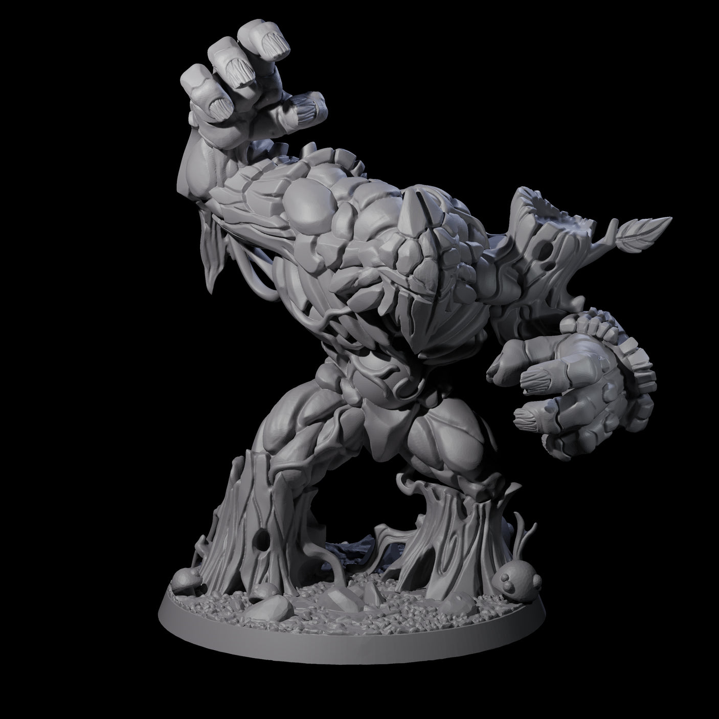 Stomping Thick Treant Miniature for Dungeons and Dragons, Pathfinder or other TTRPGs