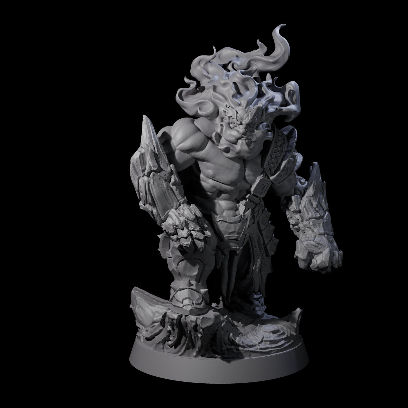 Stone Gauntleted Dwarf Runelord Miniature for Dungeons and Dragons, Pathfinder or other TTRPGs