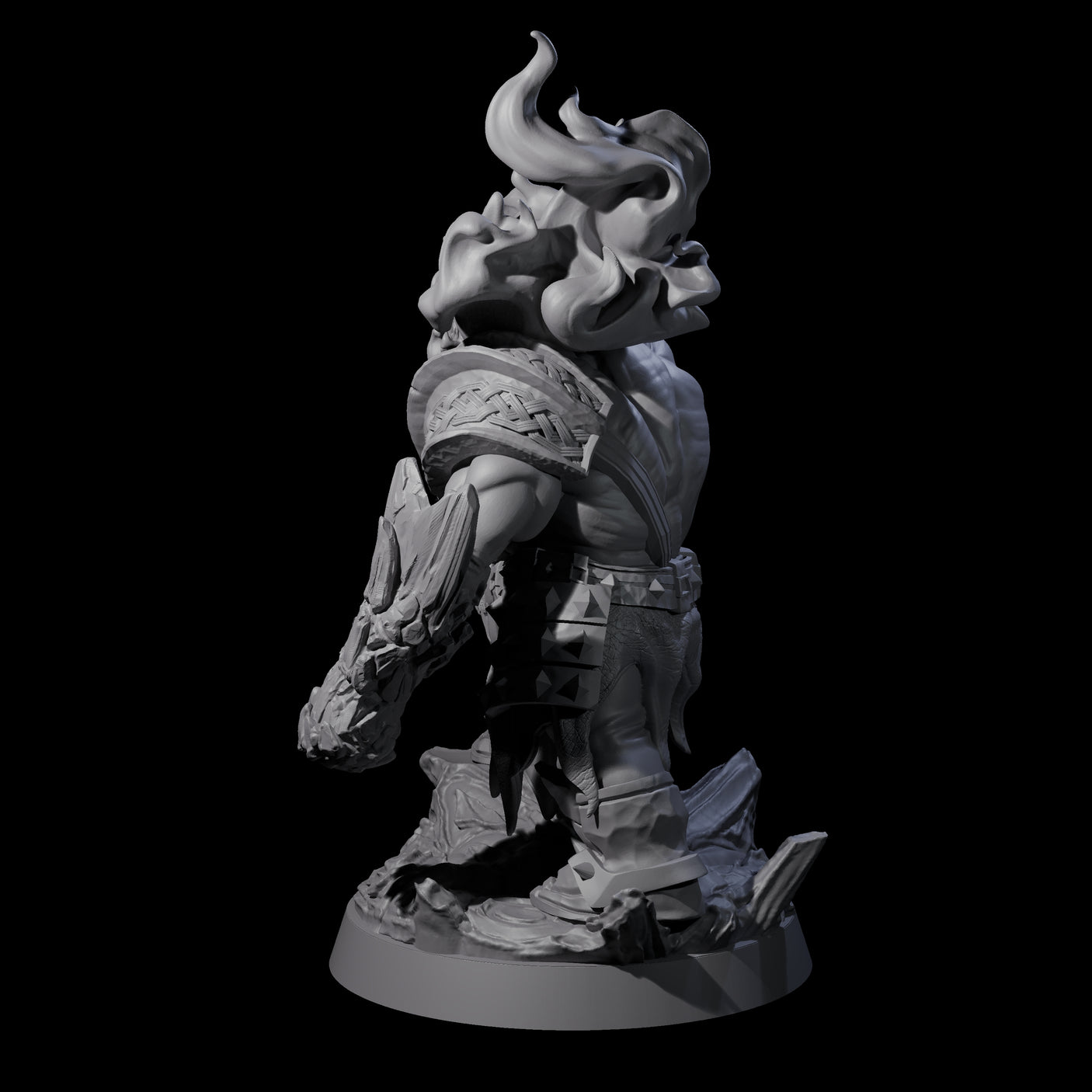 Stone Gauntleted Dwarf Runelord Miniature for Dungeons and Dragons, Pathfinder or other TTRPGs