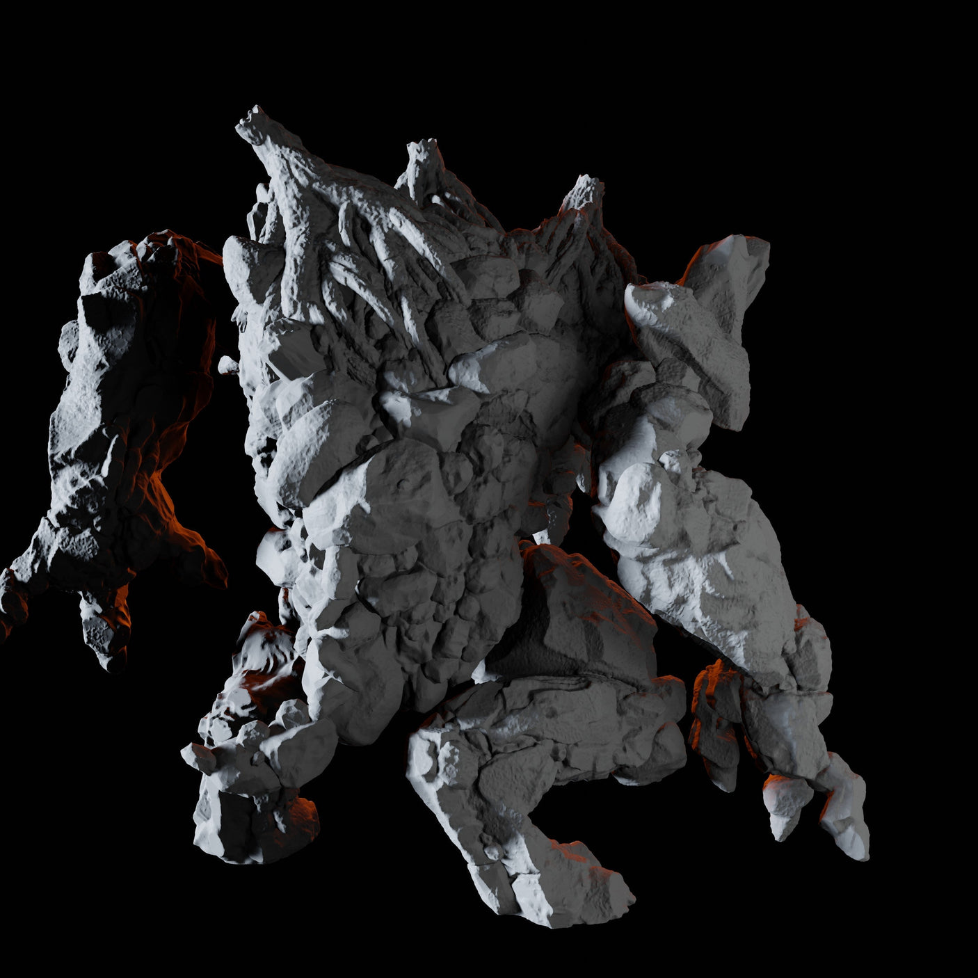 Stone Troll Miniature for Dungeons and Dragons, Pathfinder or other TTRPGs