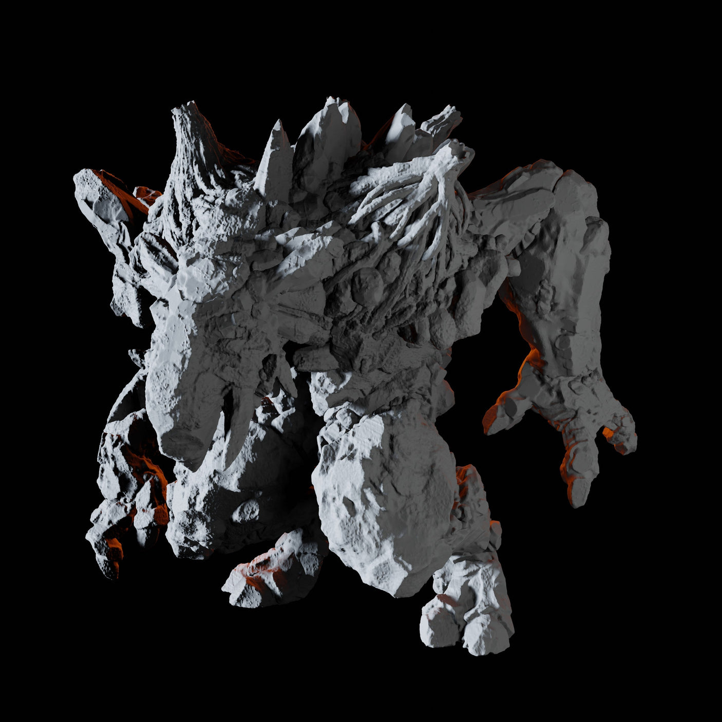Stone Troll Miniature for Dungeons and Dragons, Pathfinder or other TTRPGs