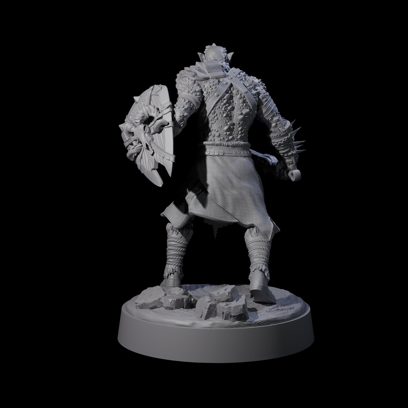 Stoneflesh Orc A Miniature for Dungeons and Dragons, Pathfinder or other TTRPGs