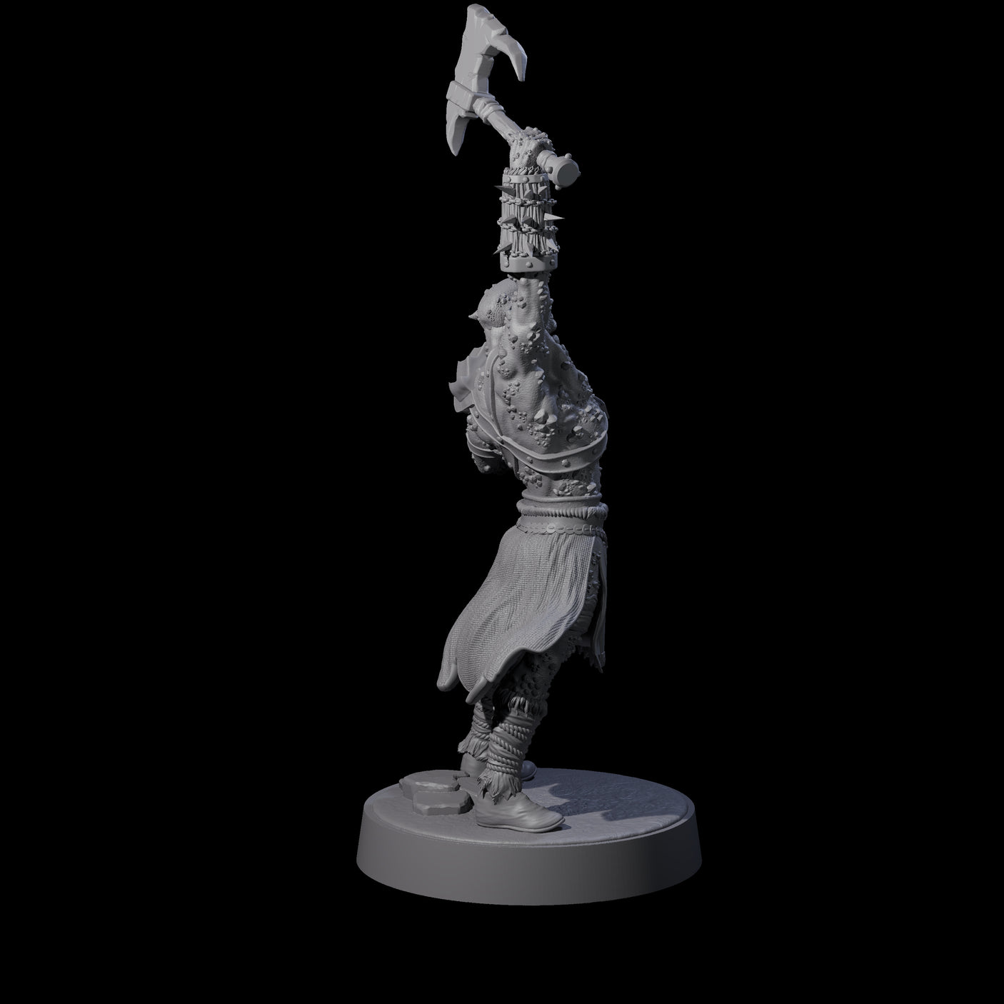 Stoneflesh Orc D Miniature for Dungeons and Dragons, Pathfinder or other TTRPGs