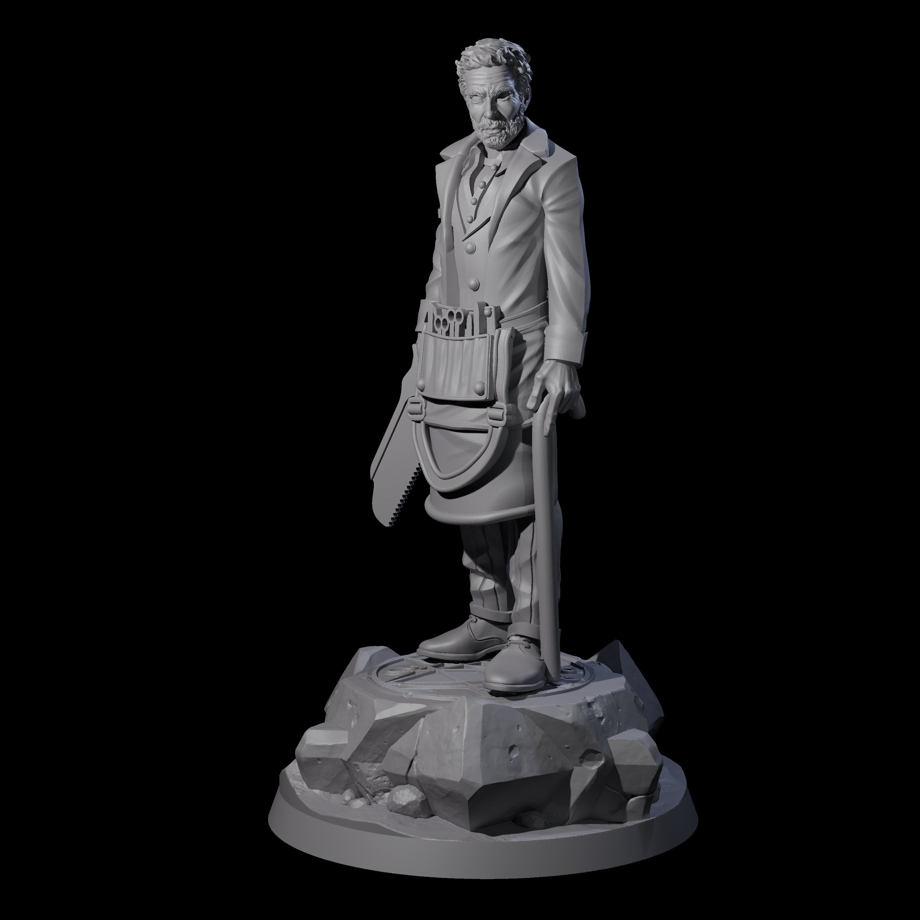 Stony Human Medic Miniature for Dungeons and Dragons, Pathfinder or other TTRPGs