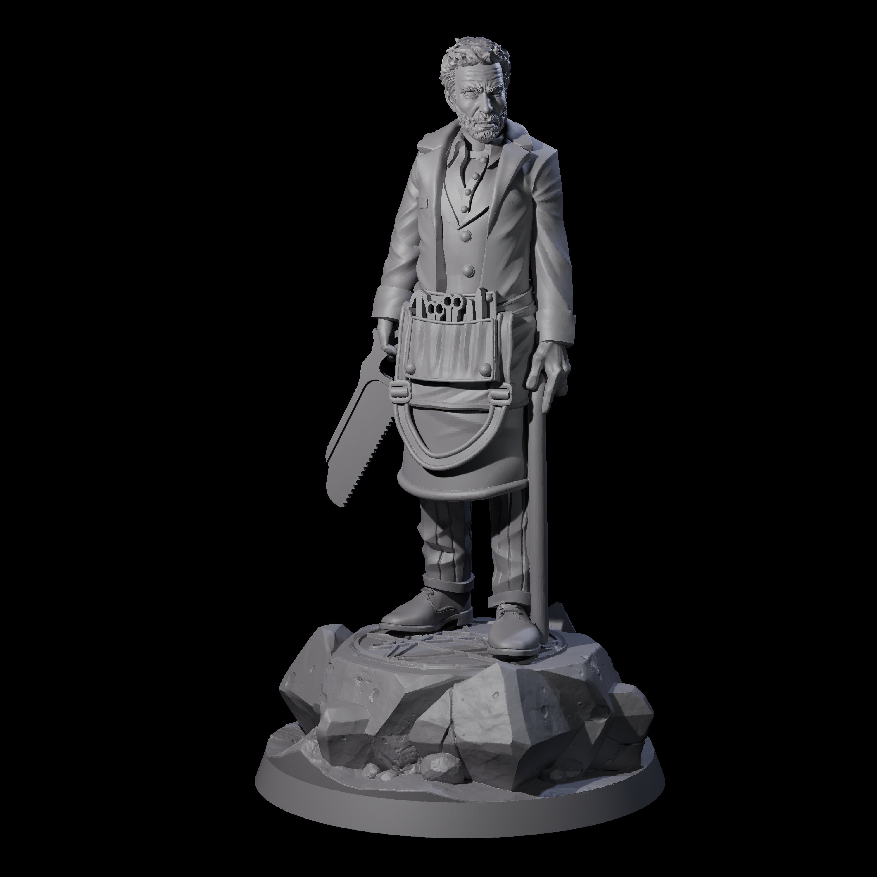 Stony Human Medic Miniature for Dungeons and Dragons, Pathfinder or other TTRPGs