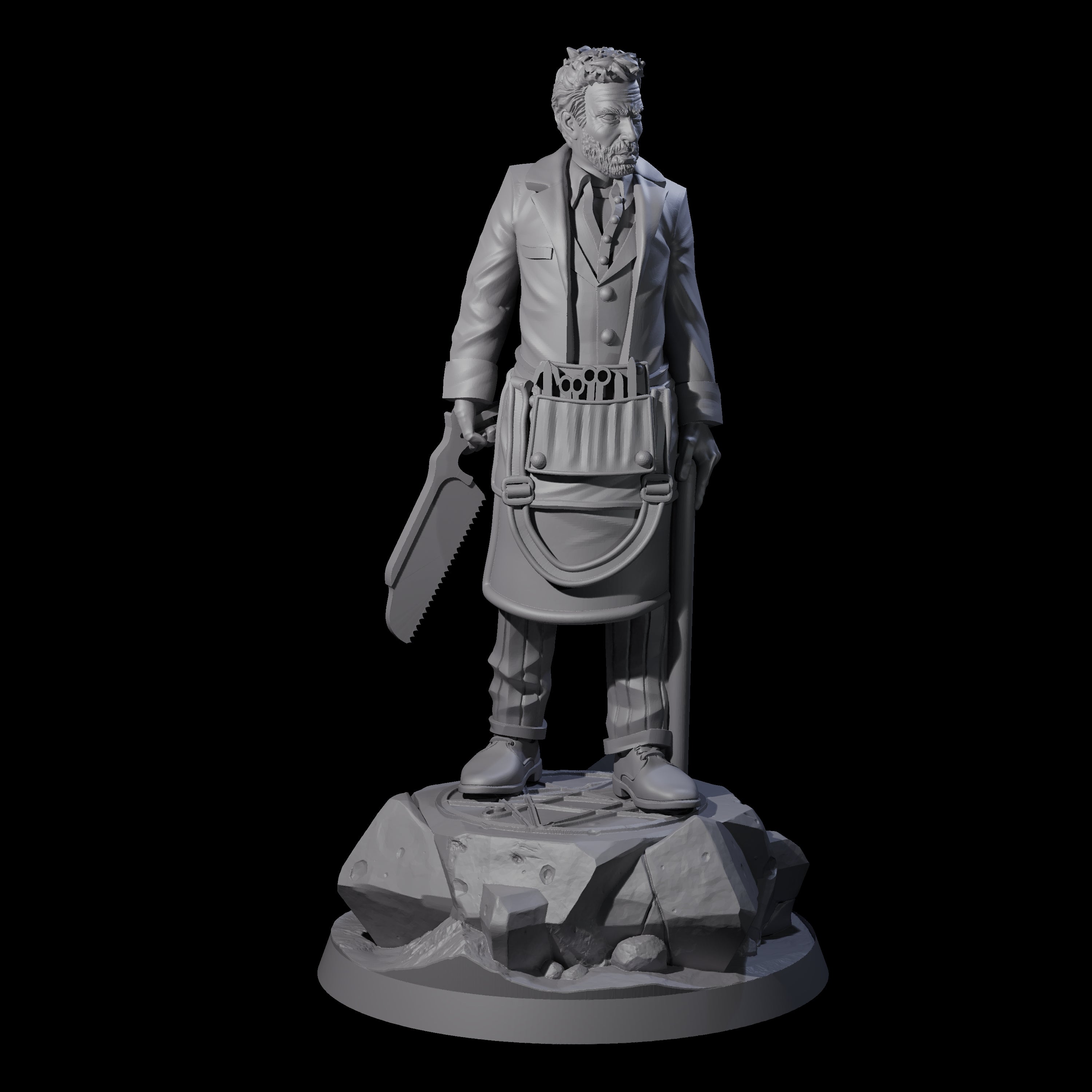 Stony Human Medic Miniature for Dungeons and Dragons, Pathfinder or other TTRPGs