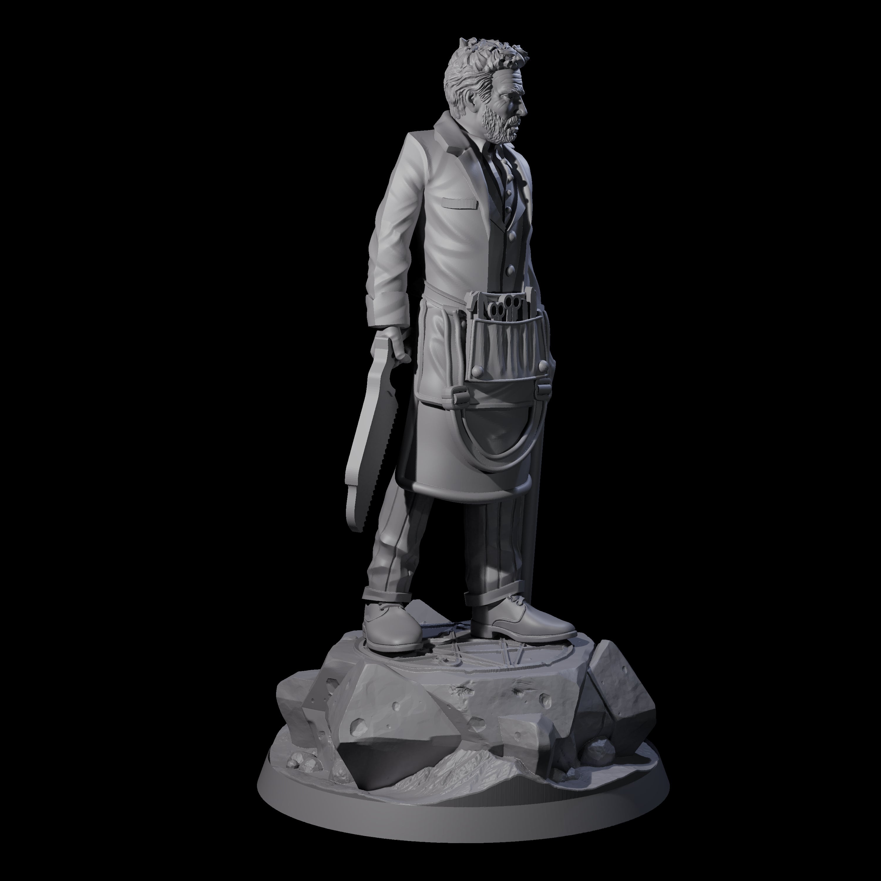 Stony Human Medic Miniature for Dungeons and Dragons, Pathfinder or other TTRPGs