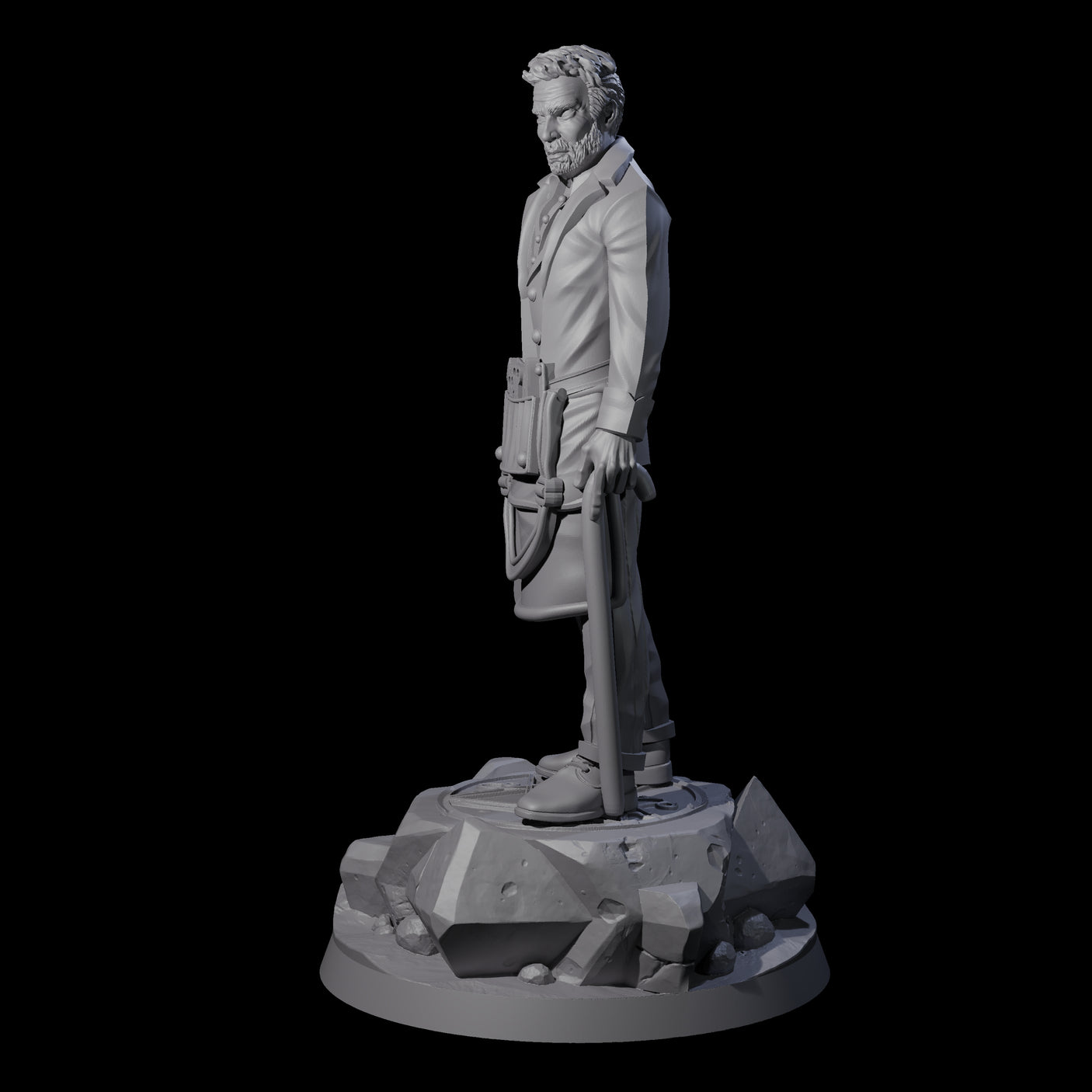 Stony Human Medic Miniature for Dungeons and Dragons, Pathfinder or other TTRPGs