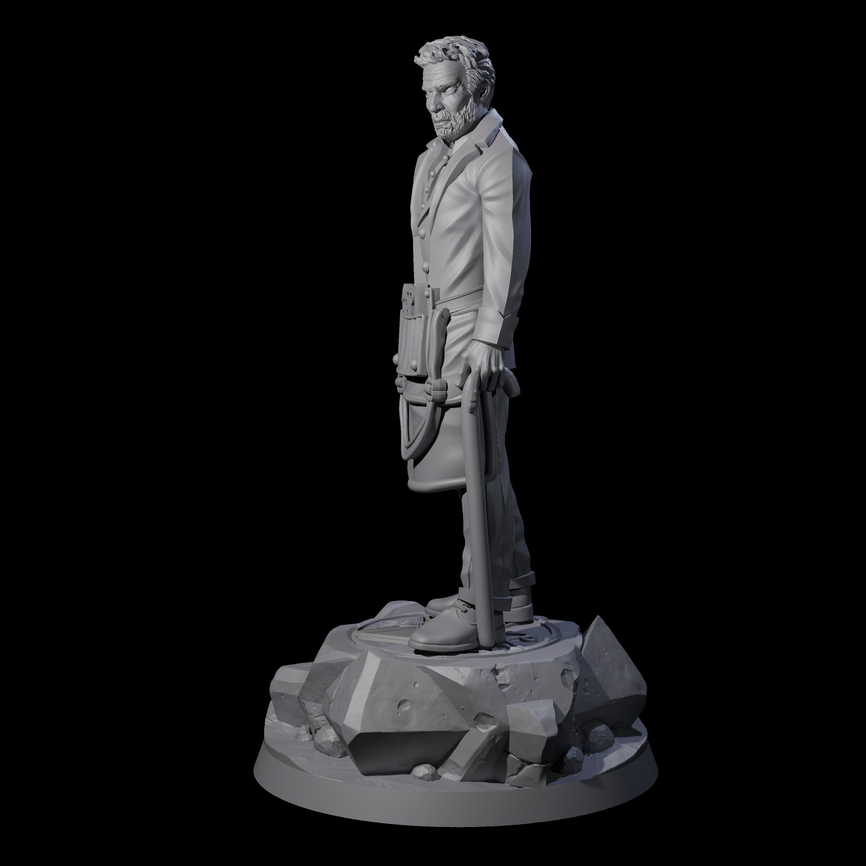 Stony Human Medic Miniature for Dungeons and Dragons, Pathfinder or other TTRPGs