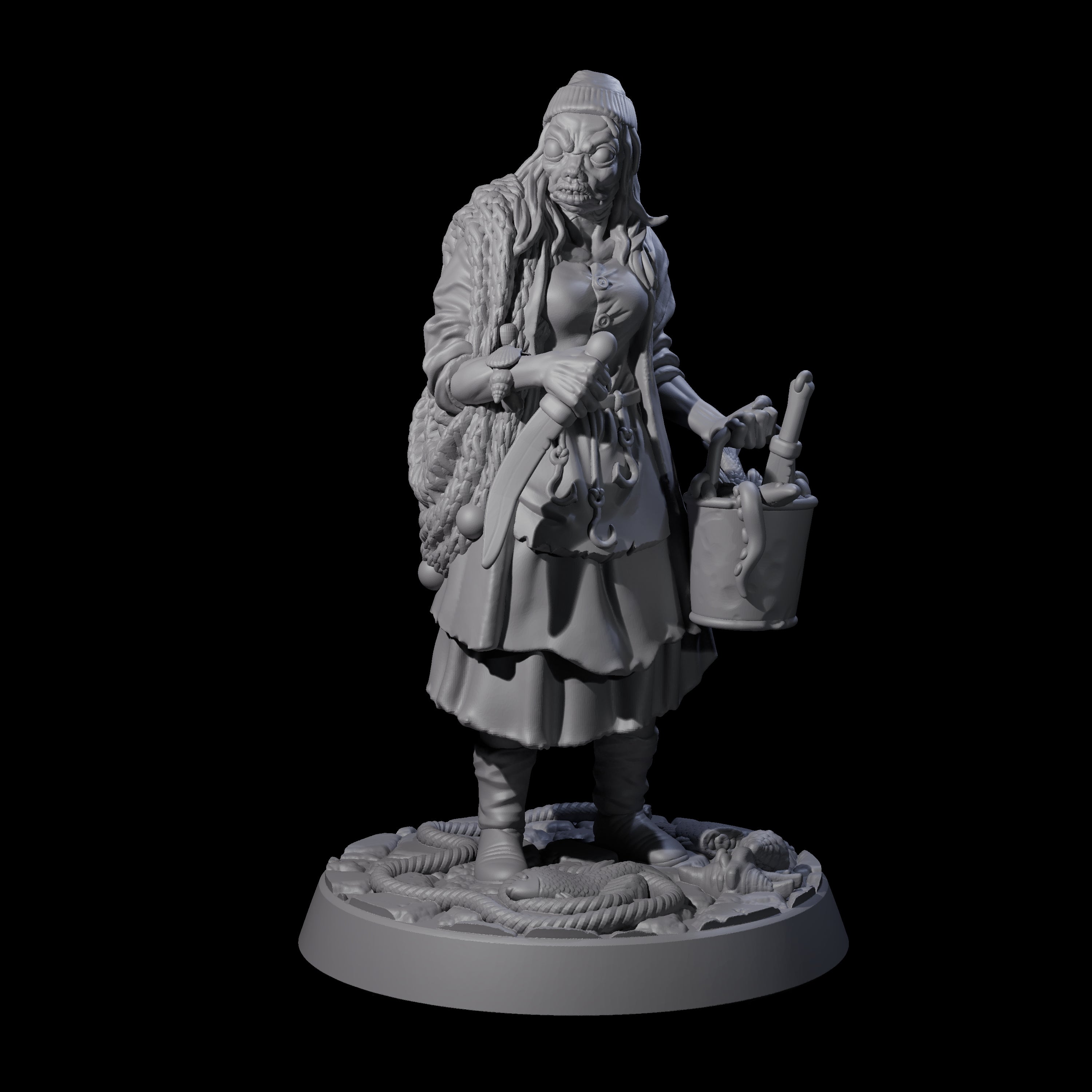 Stopped In Her Tracks Human Mariner Miniature for Dungeons and Dragons, Pathfinder or other TTRPGs