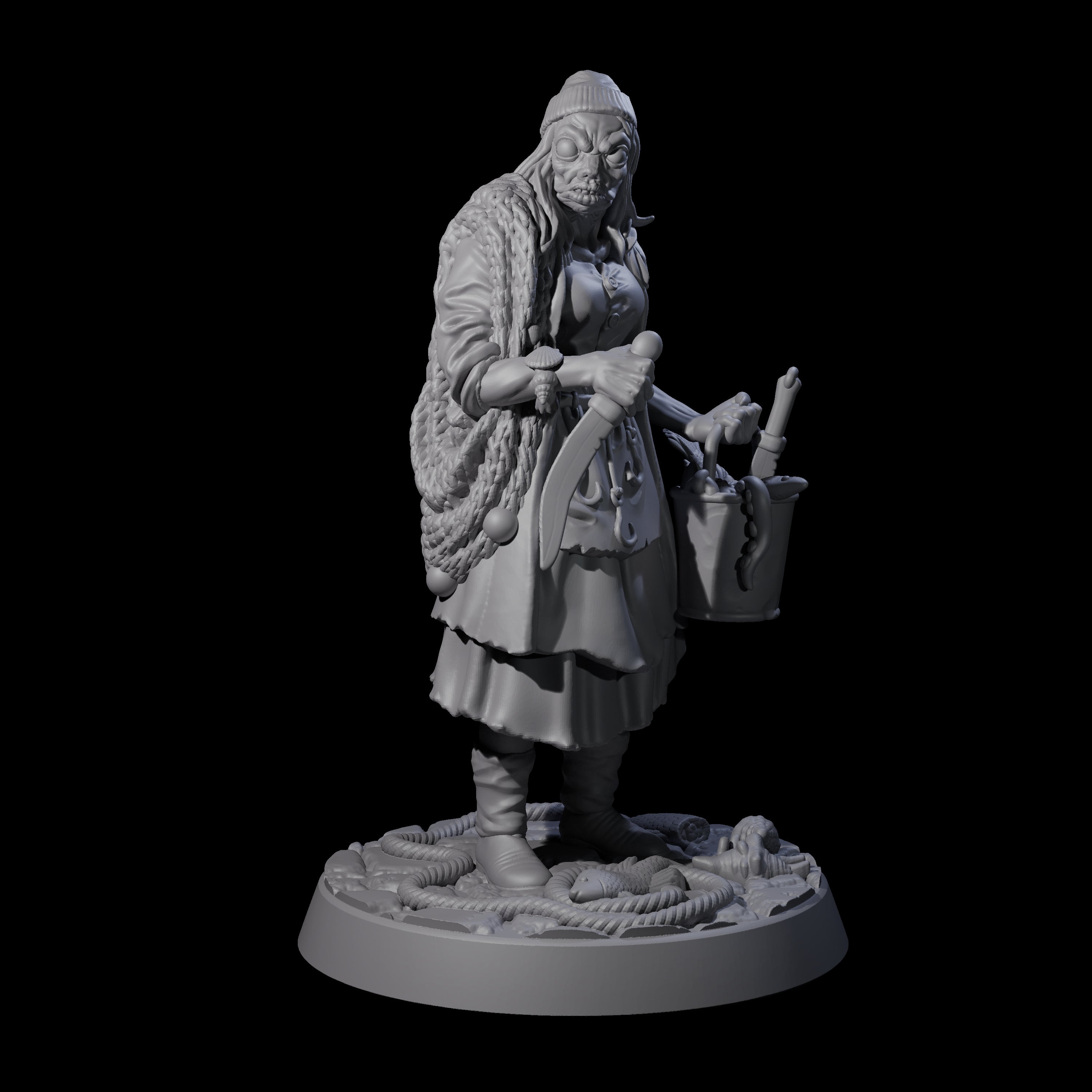 Stopped In Her Tracks Human Mariner Miniature for Dungeons and Dragons, Pathfinder or other TTRPGs