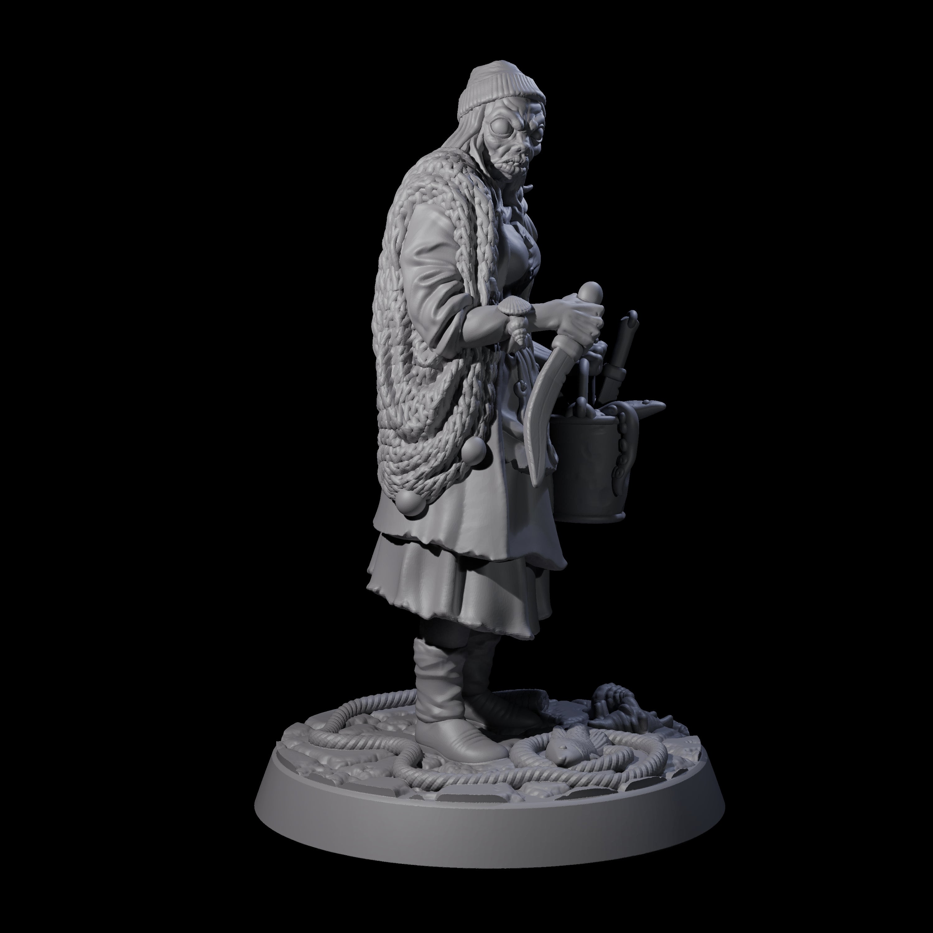 Stopped In Her Tracks Human Mariner Miniature for Dungeons and Dragons, Pathfinder or other TTRPGs