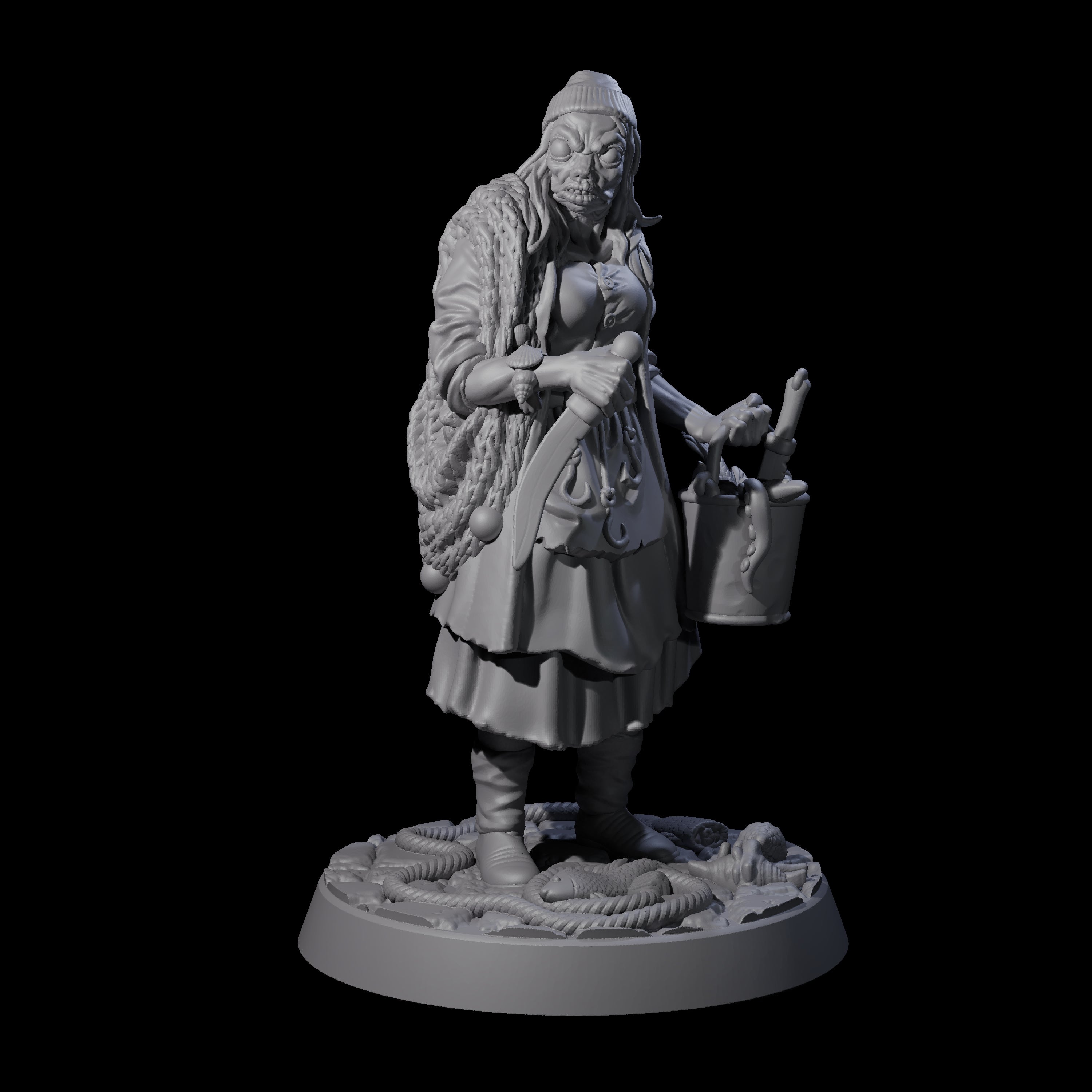 Stopped In Her Tracks Human Mariner Miniature for Dungeons and Dragons, Pathfinder or other TTRPGs