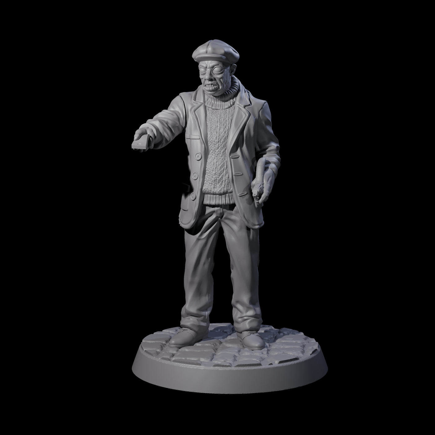 Stopping Human Investigator Miniature for Dungeons and Dragons, Pathfinder or other TTRPGs