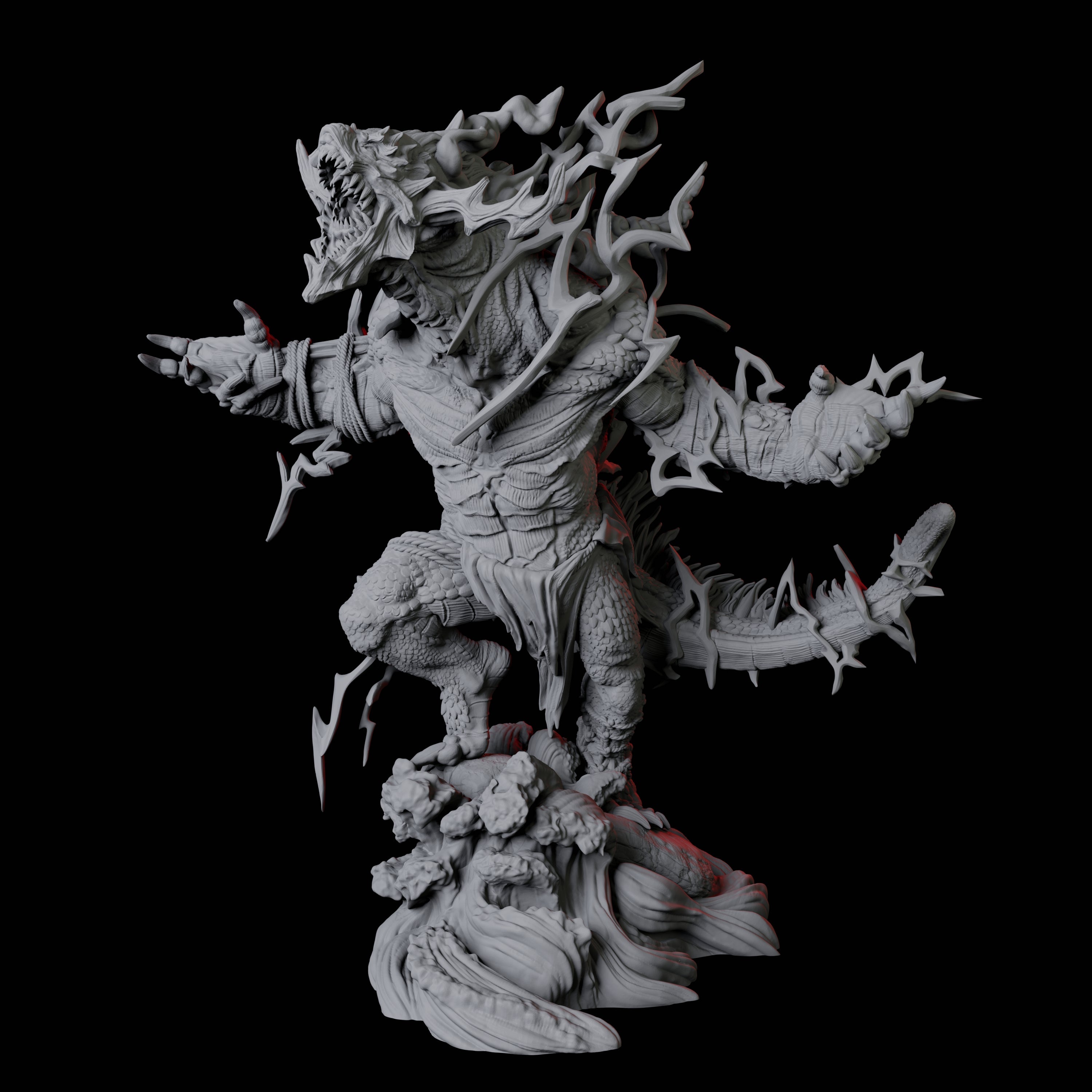 Storm Troll B Miniature for Dungeons and Dragons, Pathfinder or other TTRPGs