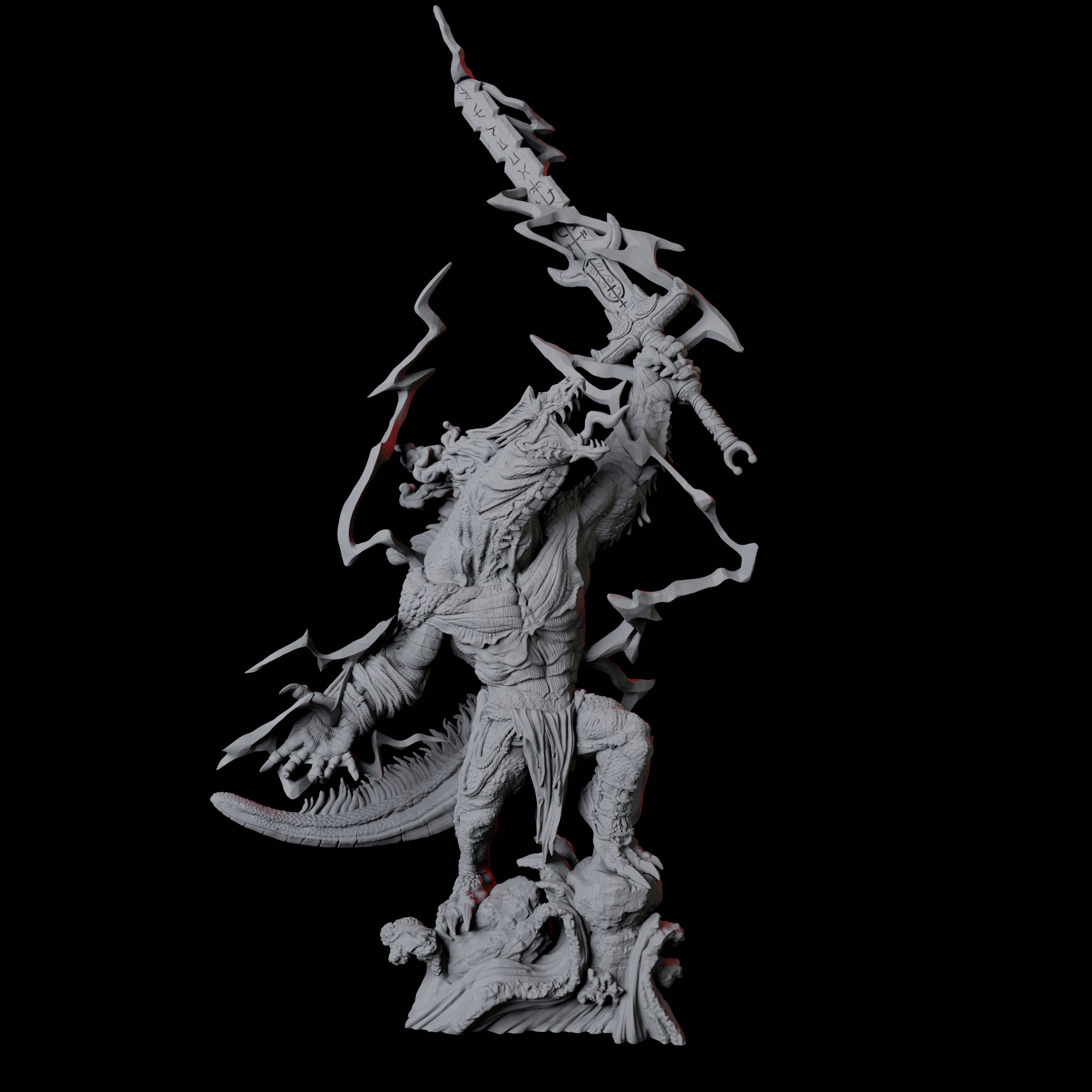 Storm Troll Champion Miniature for Dungeons and Dragons, Pathfinder or other TTRPGs
