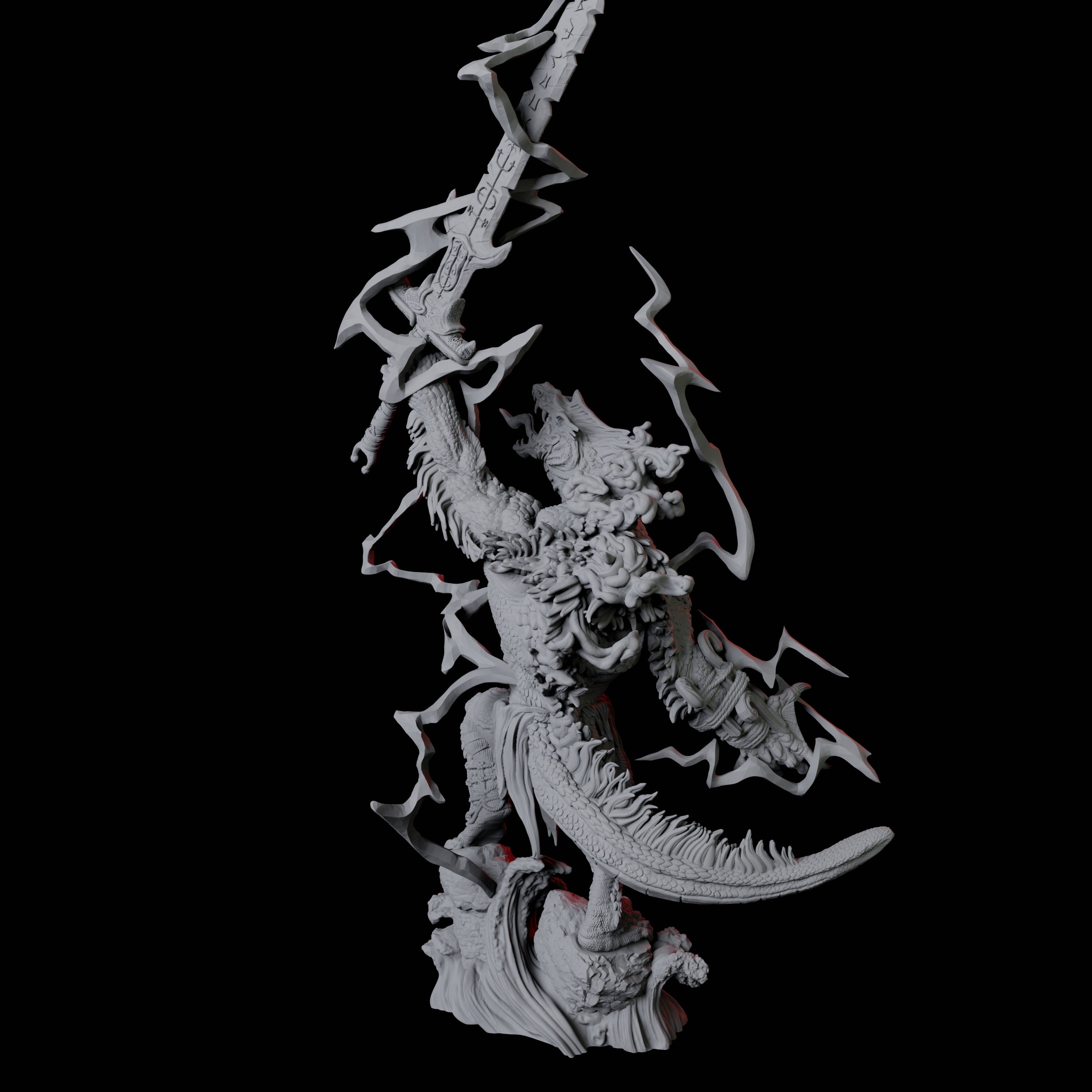 Storm Troll Champion Miniature for Dungeons and Dragons, Pathfinder or other TTRPGs