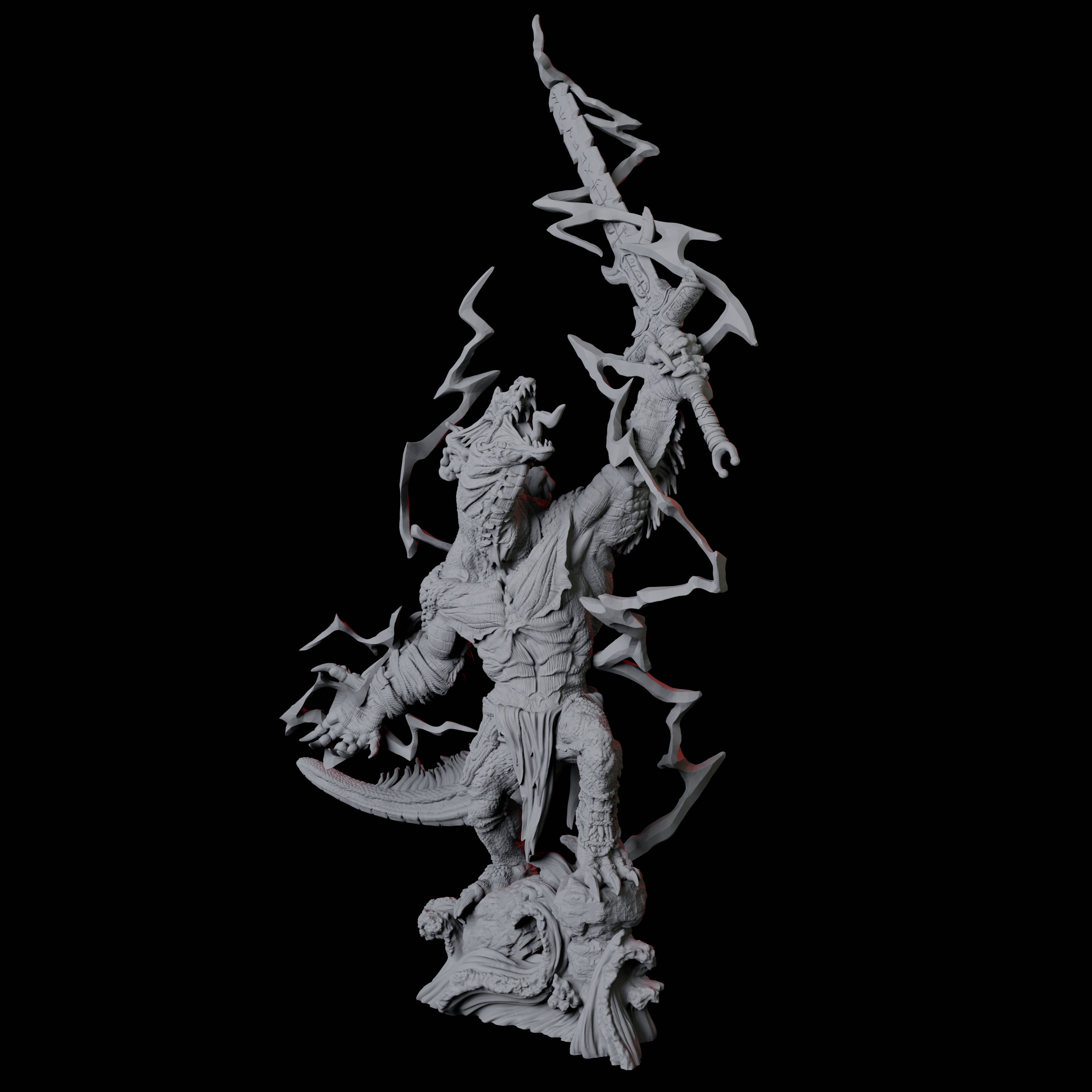 Storm Troll Champion Miniature for Dungeons and Dragons, Pathfinder or other TTRPGs