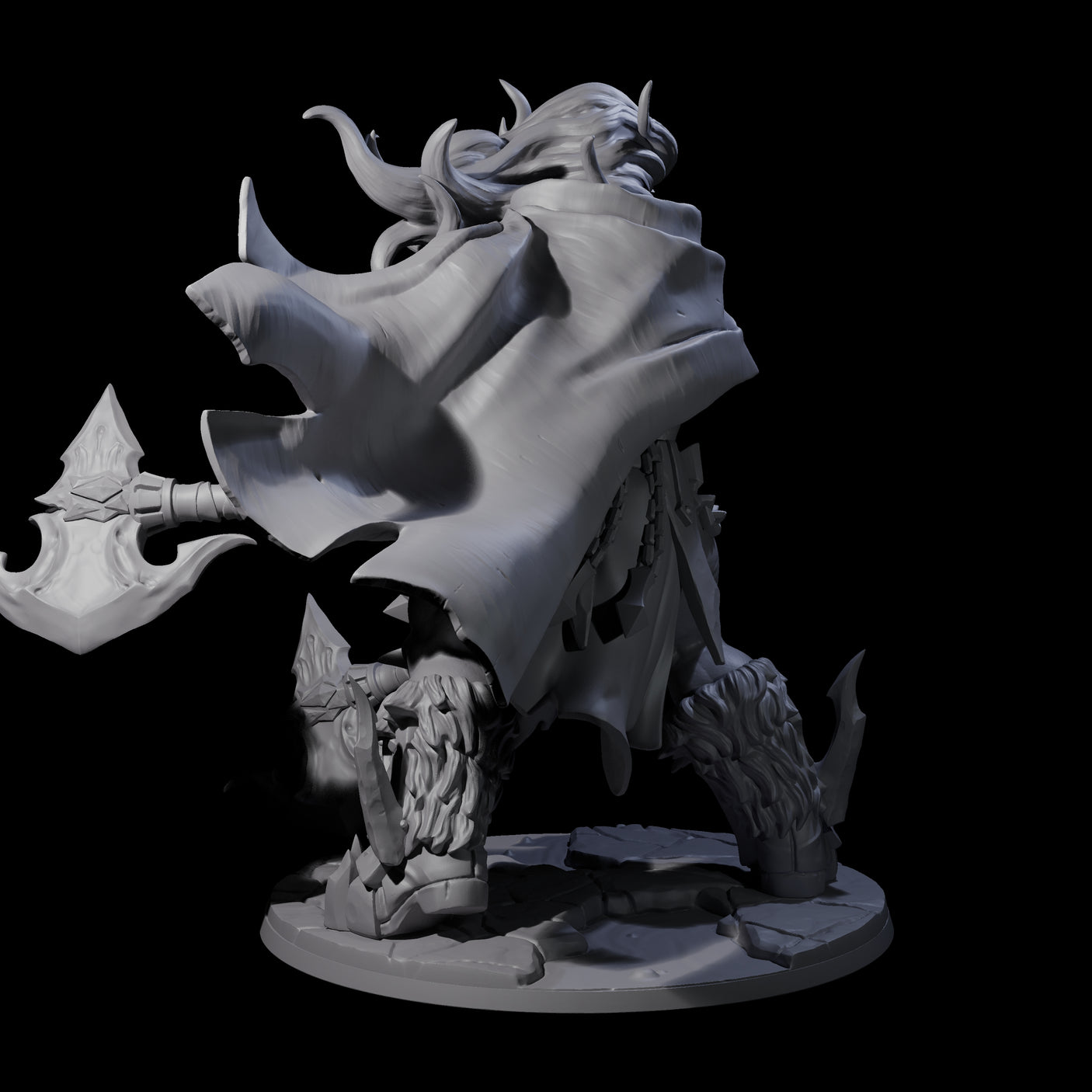 Storming Battle Frost Giant Miniature for Dungeons and Dragons, Pathfinder or other TTRPGs