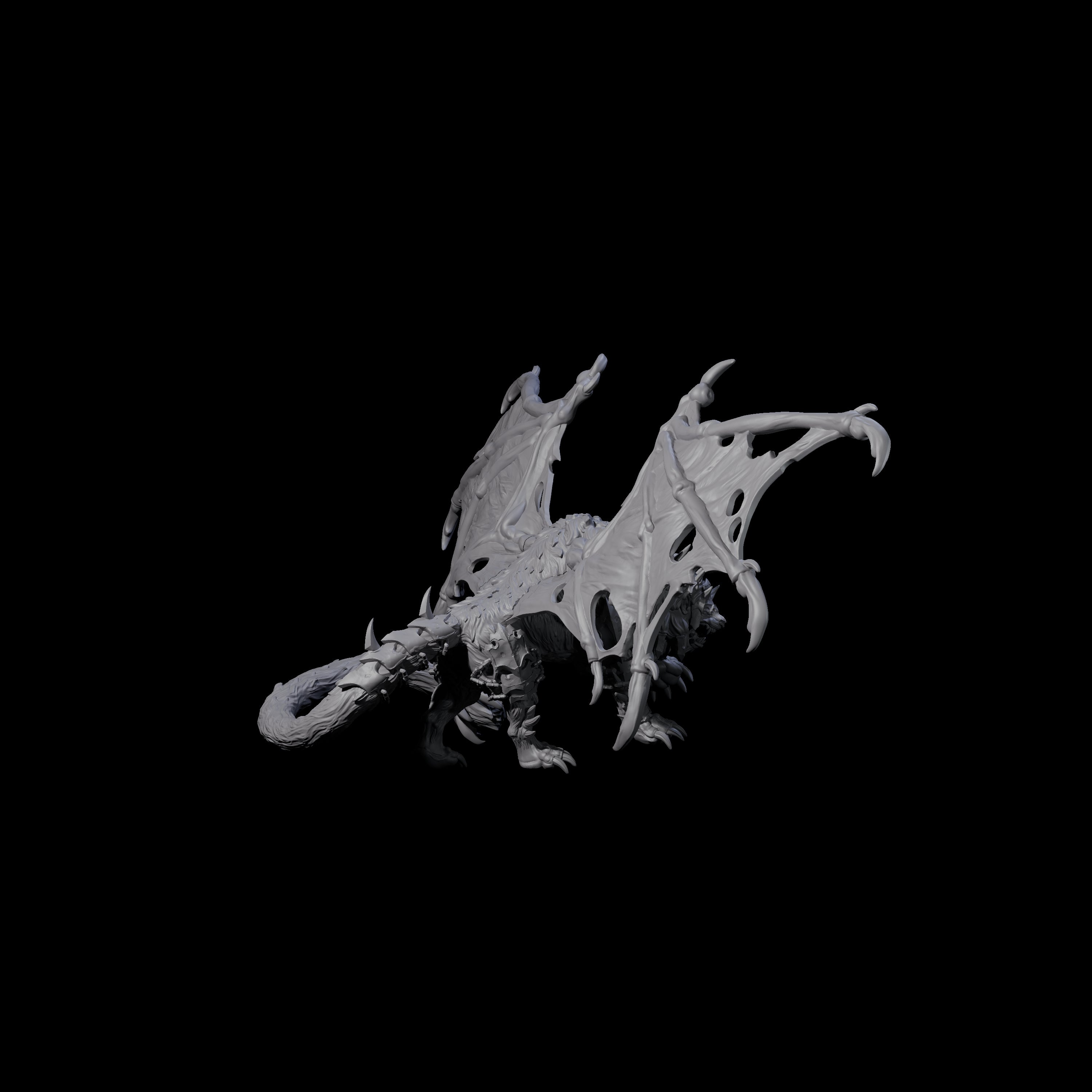 Stretching Dark Manticore A Miniature for Dungeons and Dragons, Pathfinder or other TTRPGs