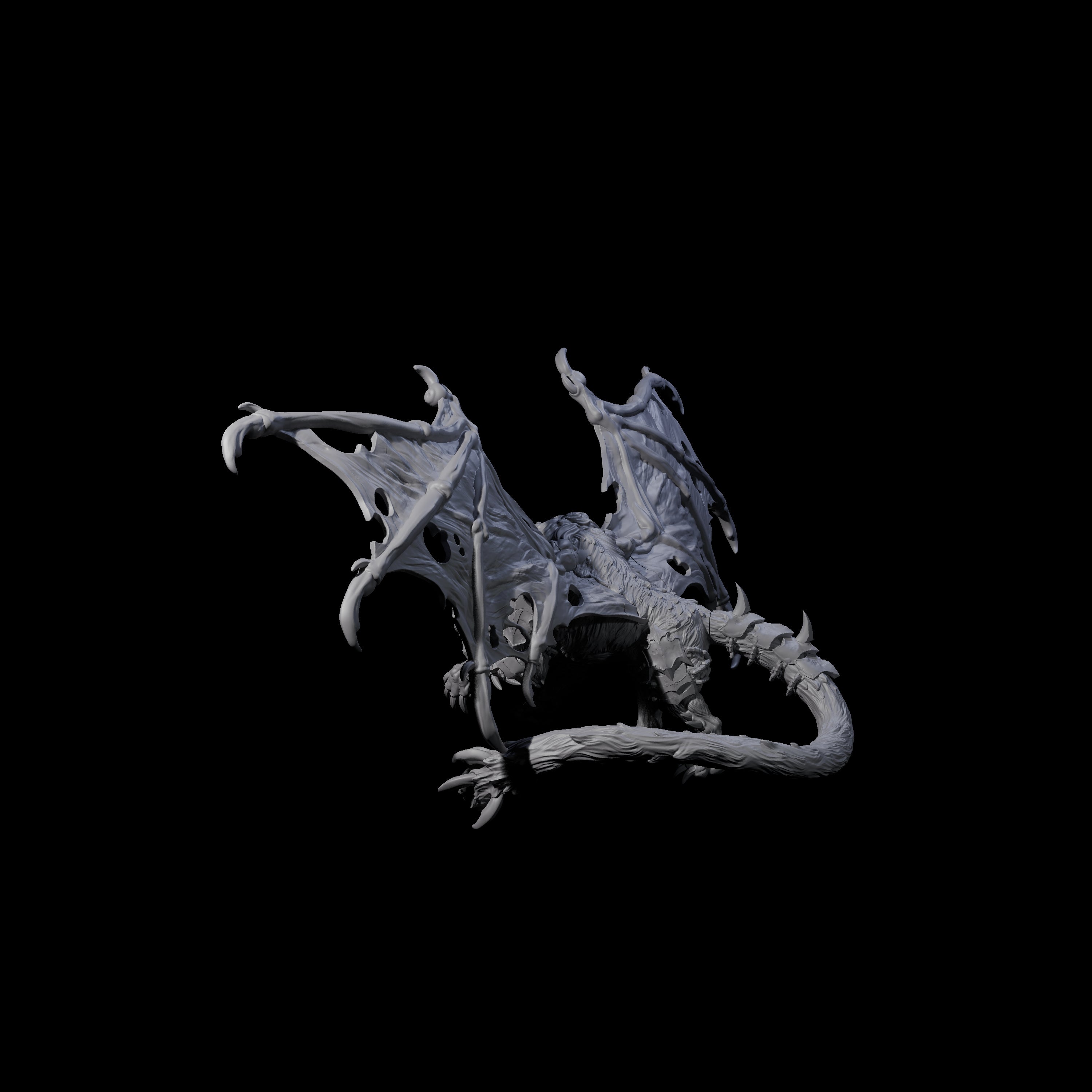 Stretching Dark Manticore A Miniature for Dungeons and Dragons, Pathfinder or other TTRPGs