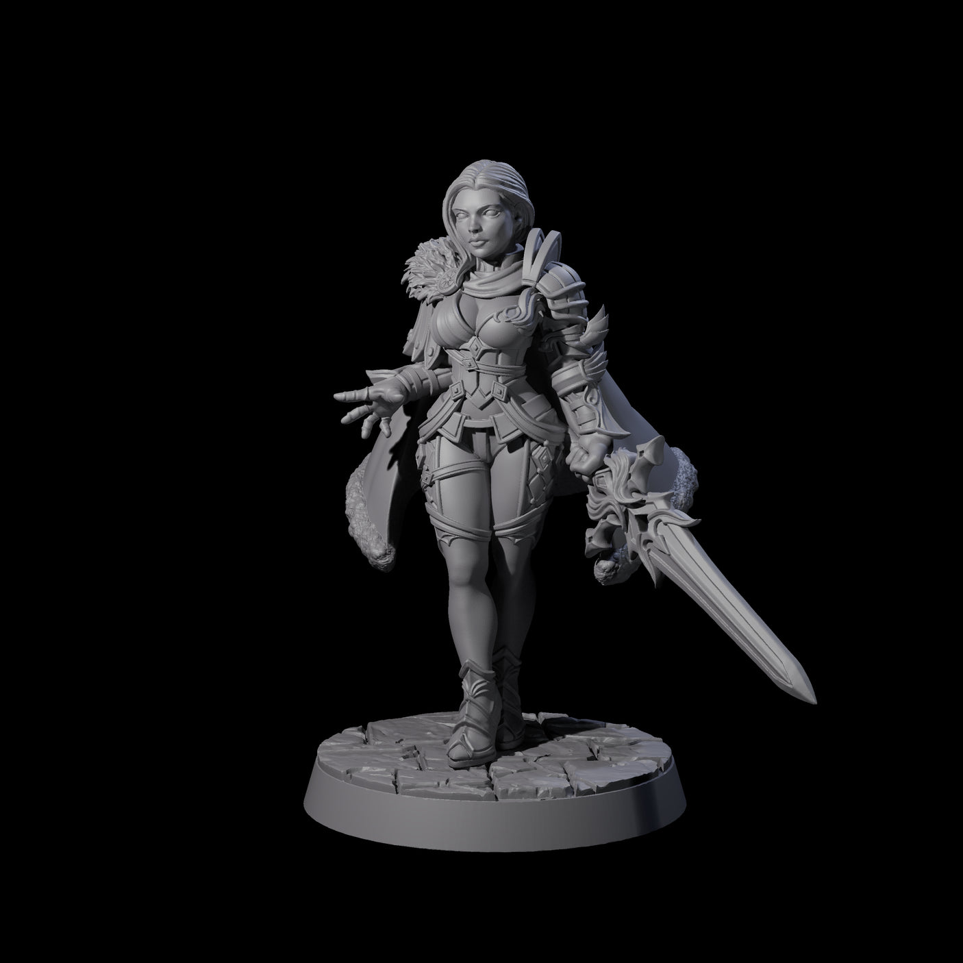 Striding Blade Warrior Miniature for Dungeons and Dragons, Pathfinder or other TTRPGs