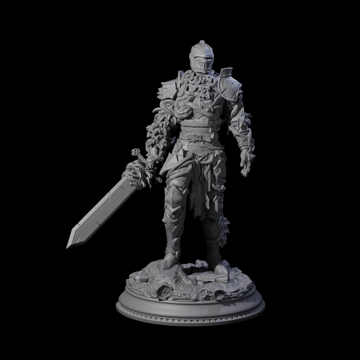 Striding Fae Knight A Miniature for Dungeons and Dragons, Pathfinder or other TTRPGs