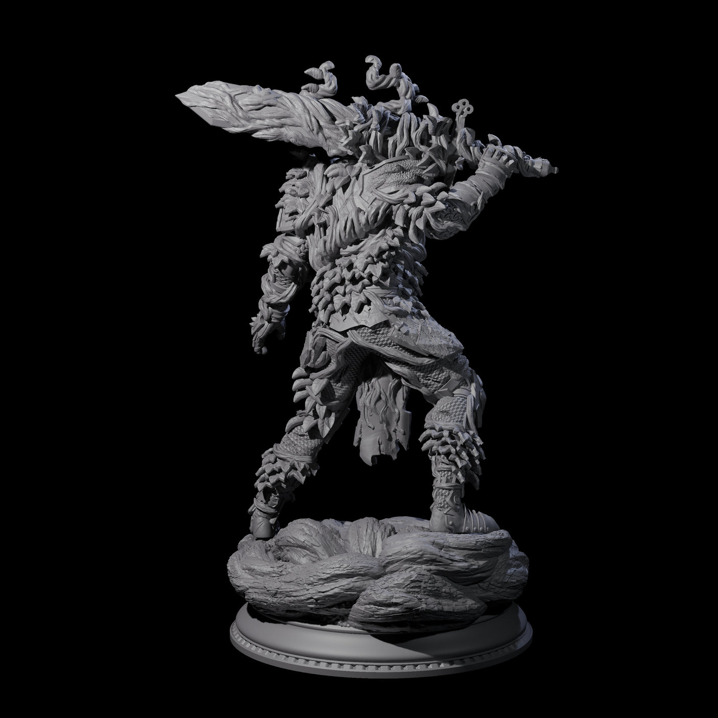 Striding Fae Knight C Miniature for Dungeons and Dragons, Pathfinder or other TTRPGs